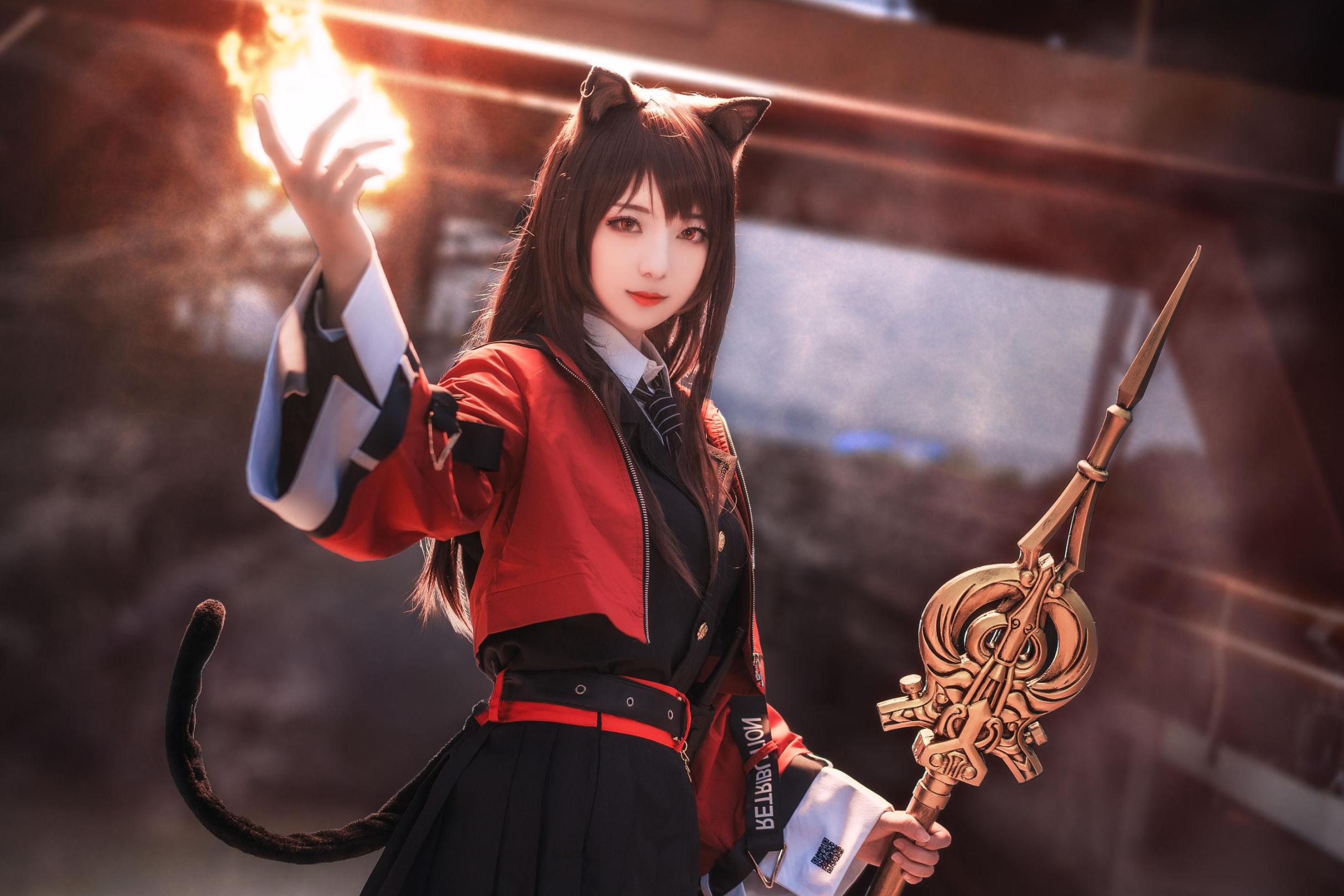 [网络美女] 弥音音ww 明日方舟 天火高清手机美女壁纸13P