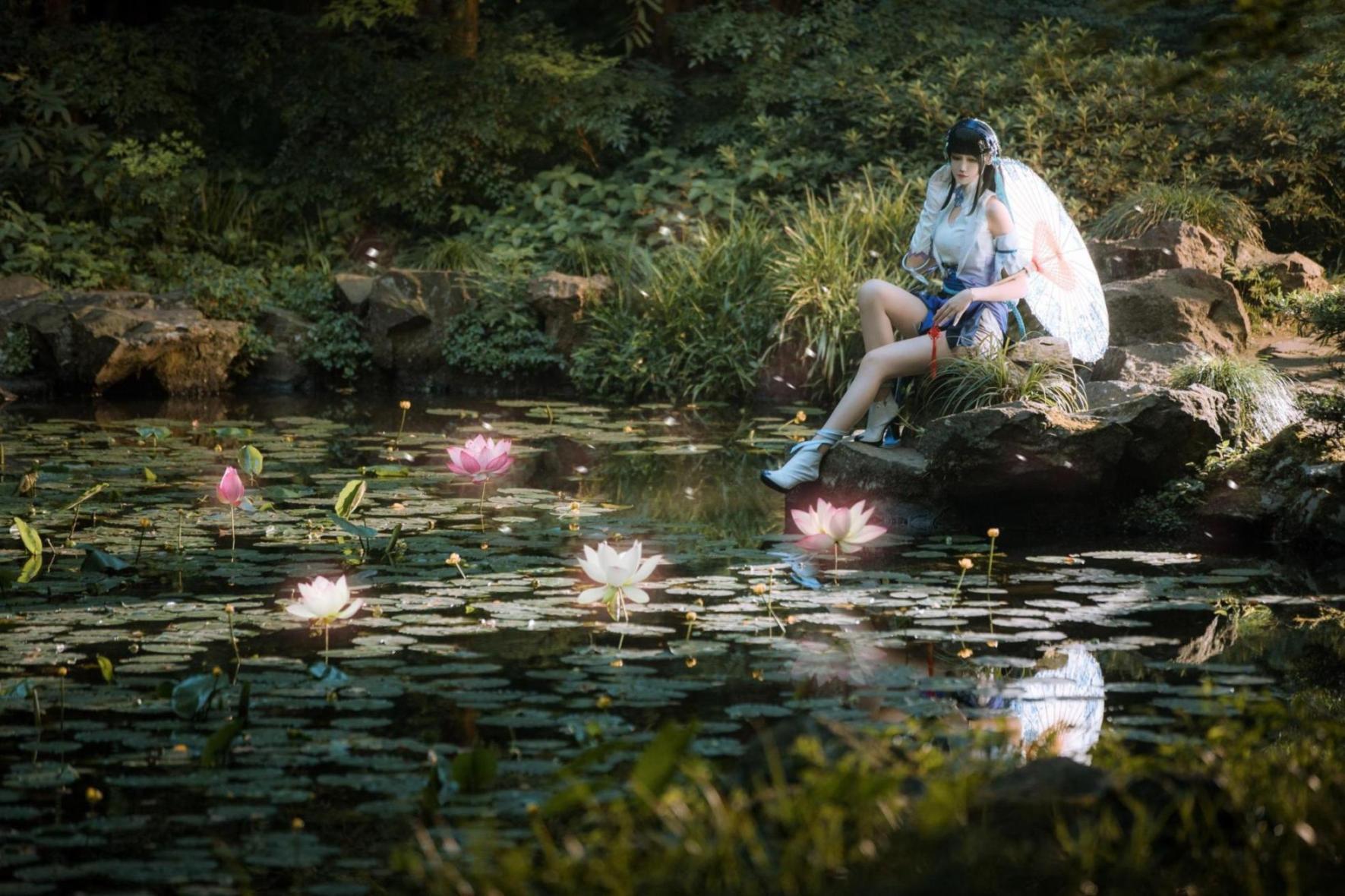 [网络美女] 戚顾儿 王者荣耀 西施高清手机美女壁纸6P