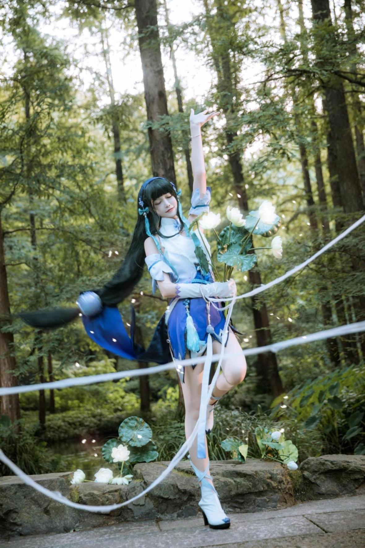 [网络美女] 戚顾儿 王者荣耀 西施高清手机美女壁纸13P