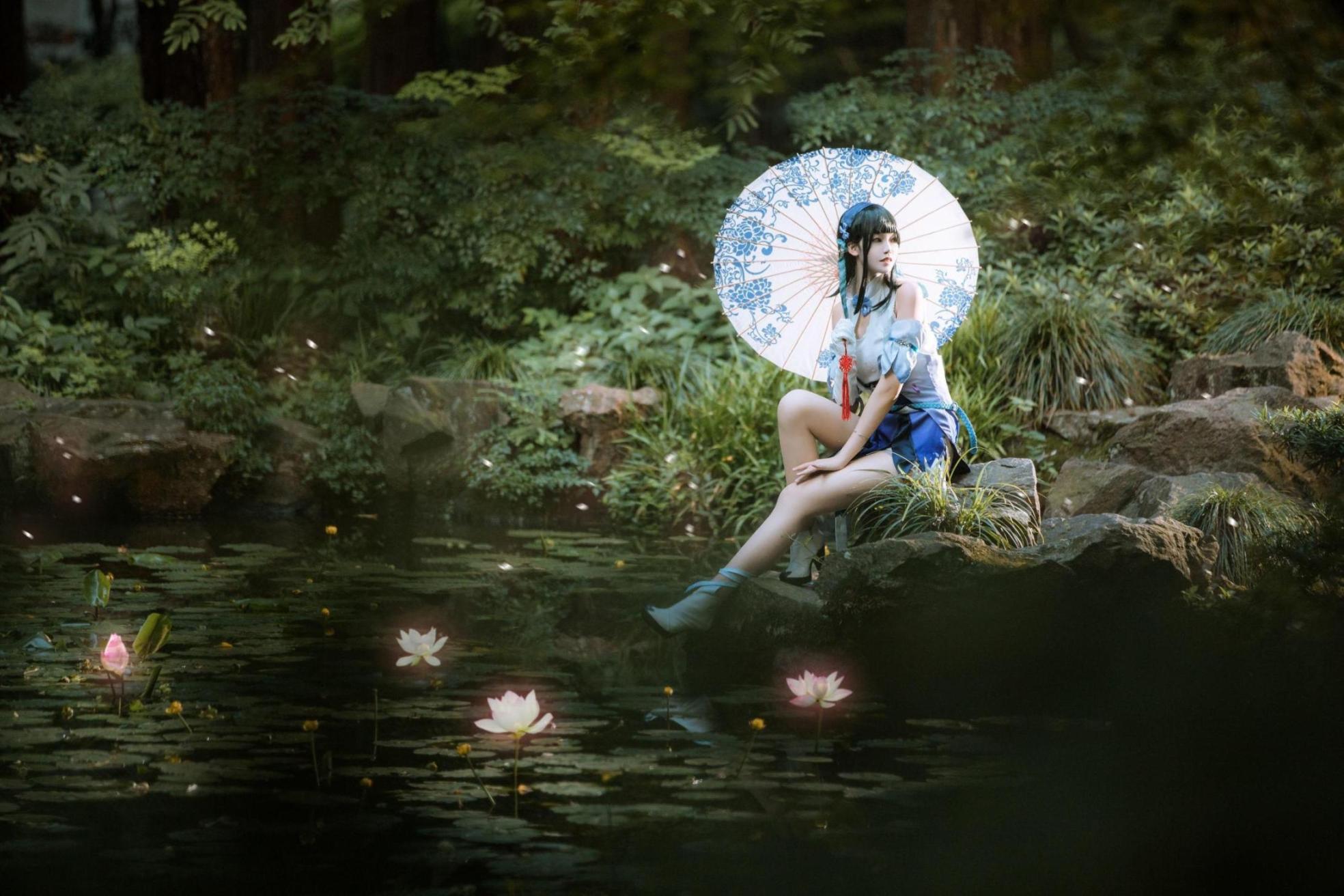 [网络美女] 戚顾儿 王者荣耀 西施高清手机美女壁纸7P