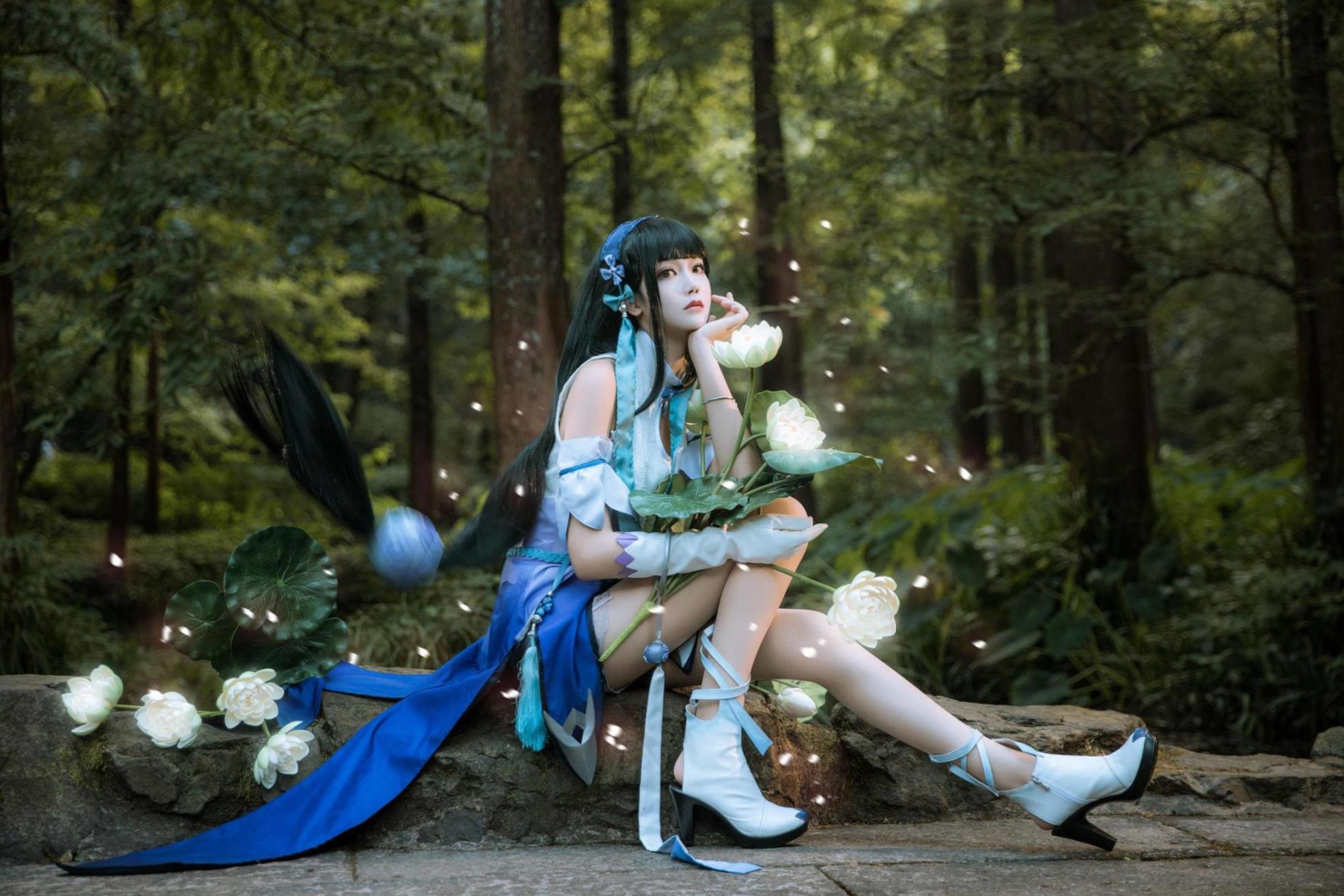 [网络美女] 戚顾儿 王者荣耀 西施高清手机美女壁纸8P