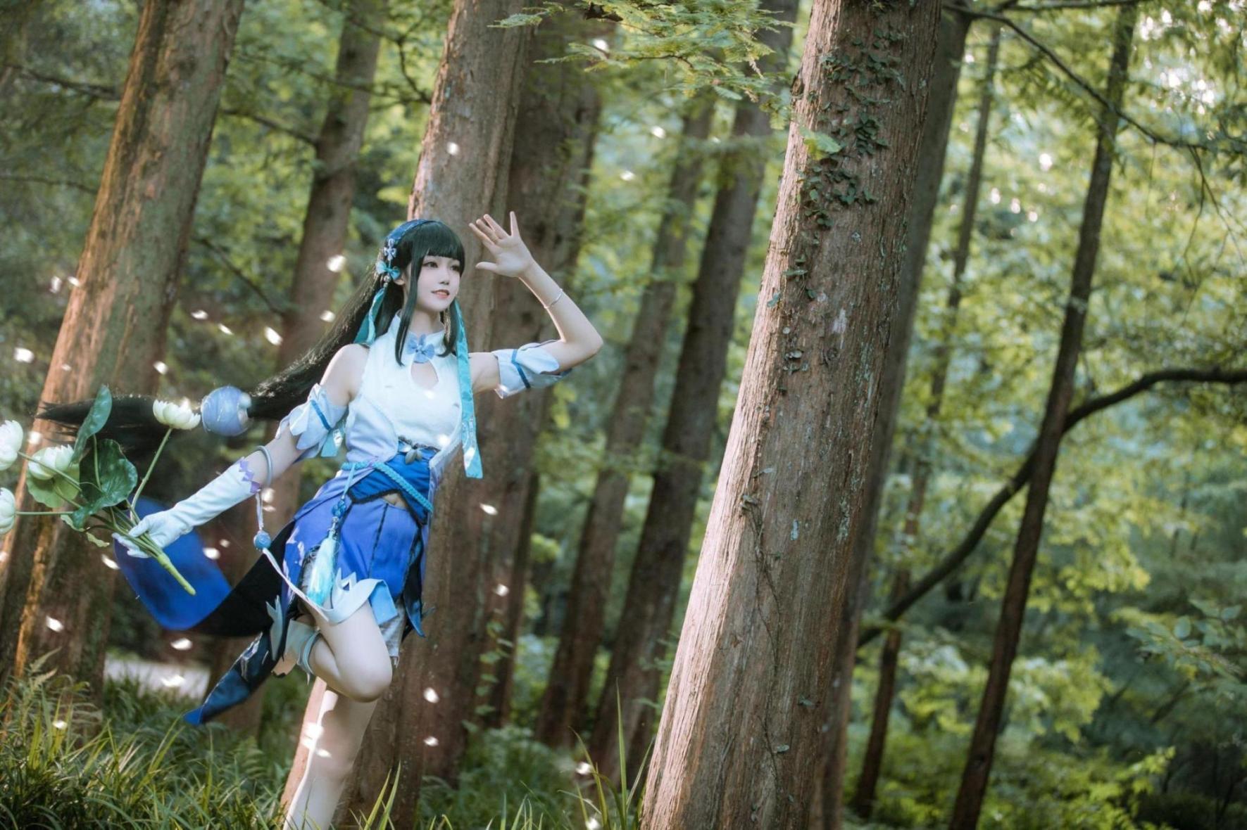 [网络美女] 戚顾儿 王者荣耀 西施高清手机美女壁纸10P