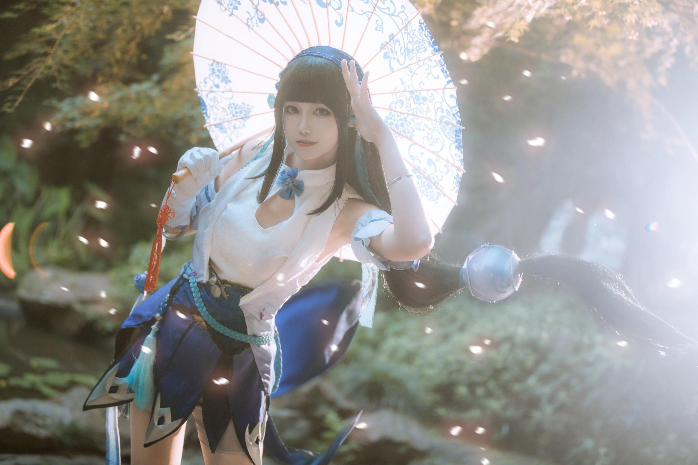 [网络美女] 戚顾儿 王者荣耀 西施高清手机美女壁纸11P