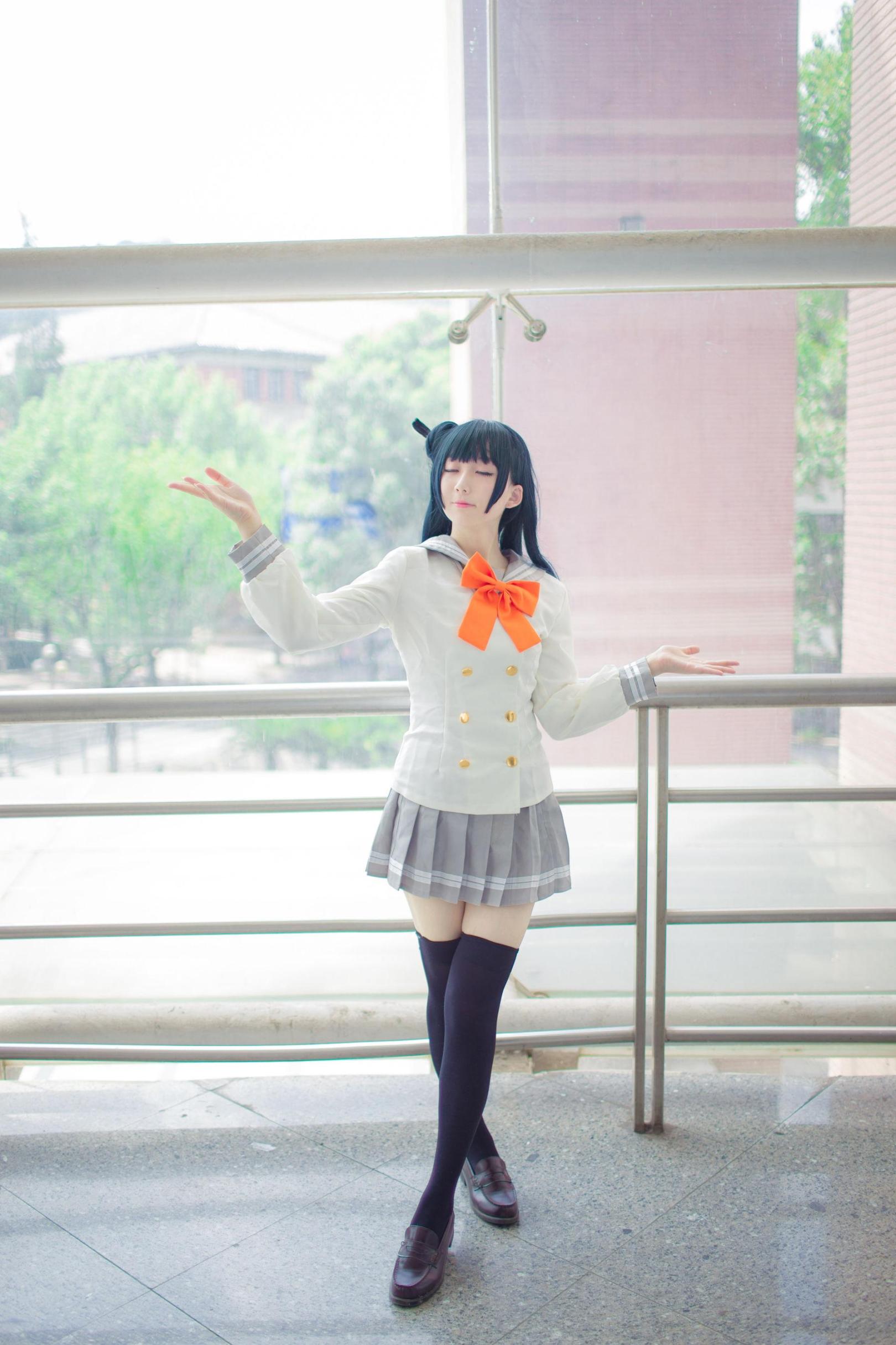 [网络美女] 浅野菌子 LoveLive!Sunshine!! 津岛善子高清手机美女壁纸9P