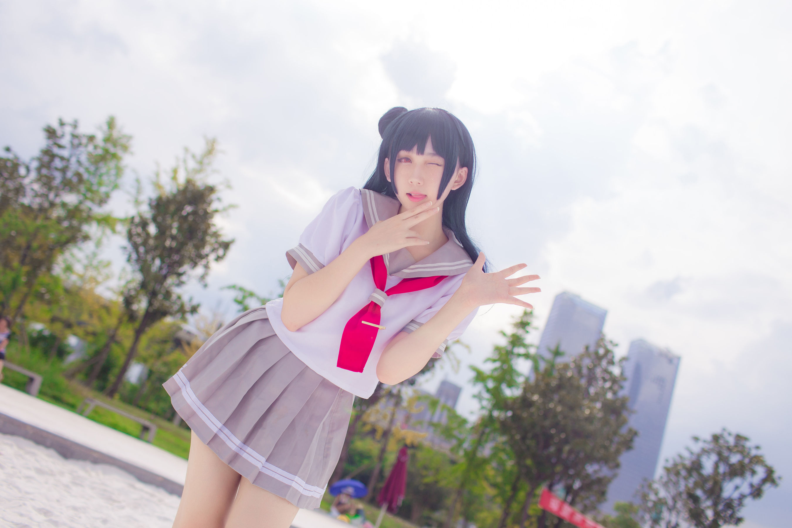 [网络美女] 浅野菌子 LoveLive!Sunshine!! 津岛善子高清手机美女壁纸20P