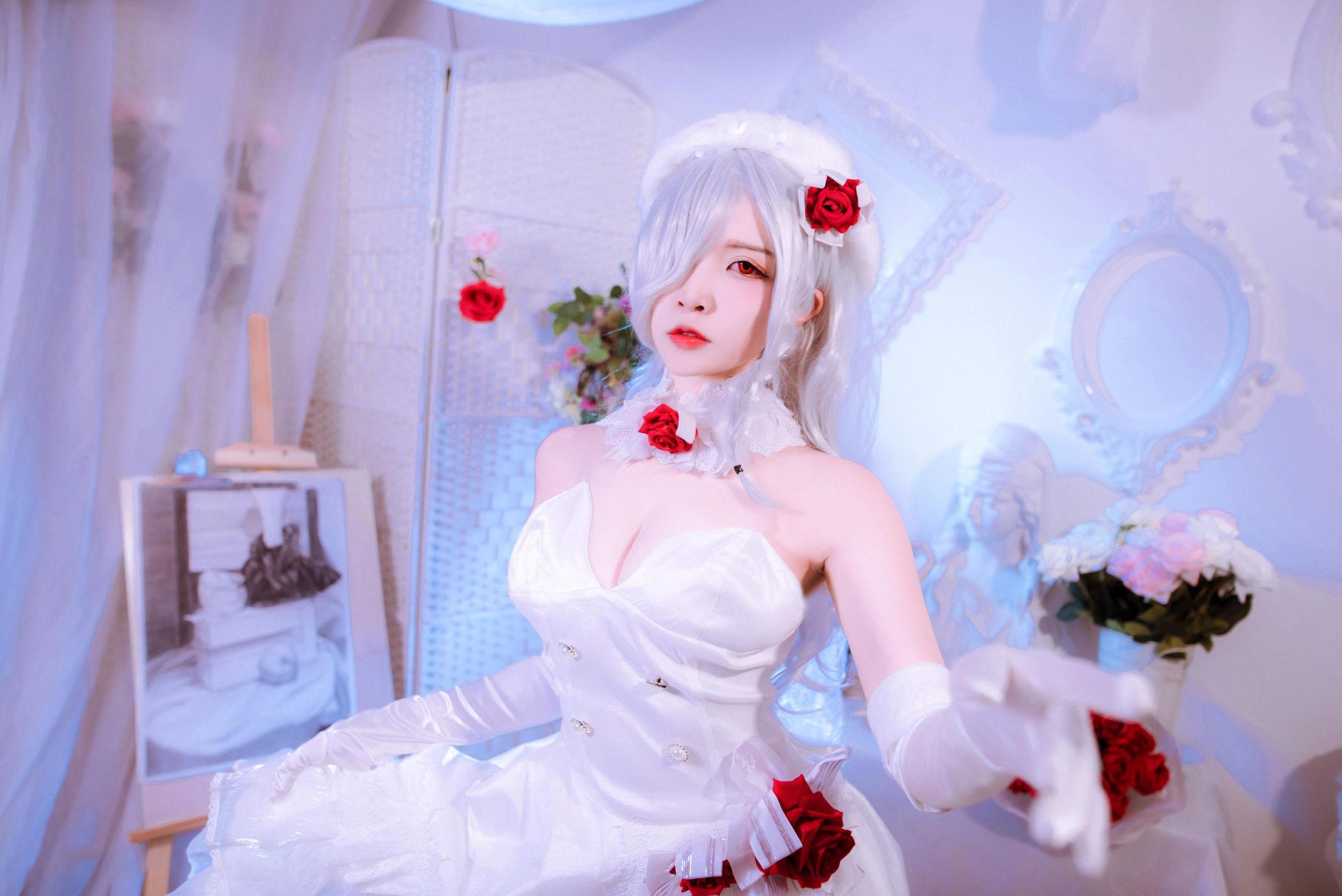 [网络美女] 二佐Nisa 花嫁高清手机美女壁纸22P