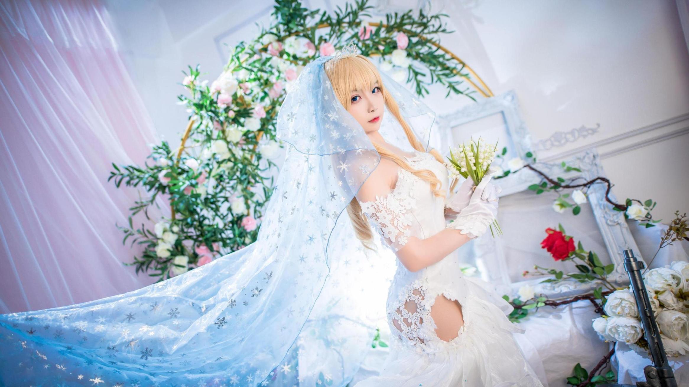 [网络美女] 二佐Nisa 花嫁高清手机美女壁纸17P