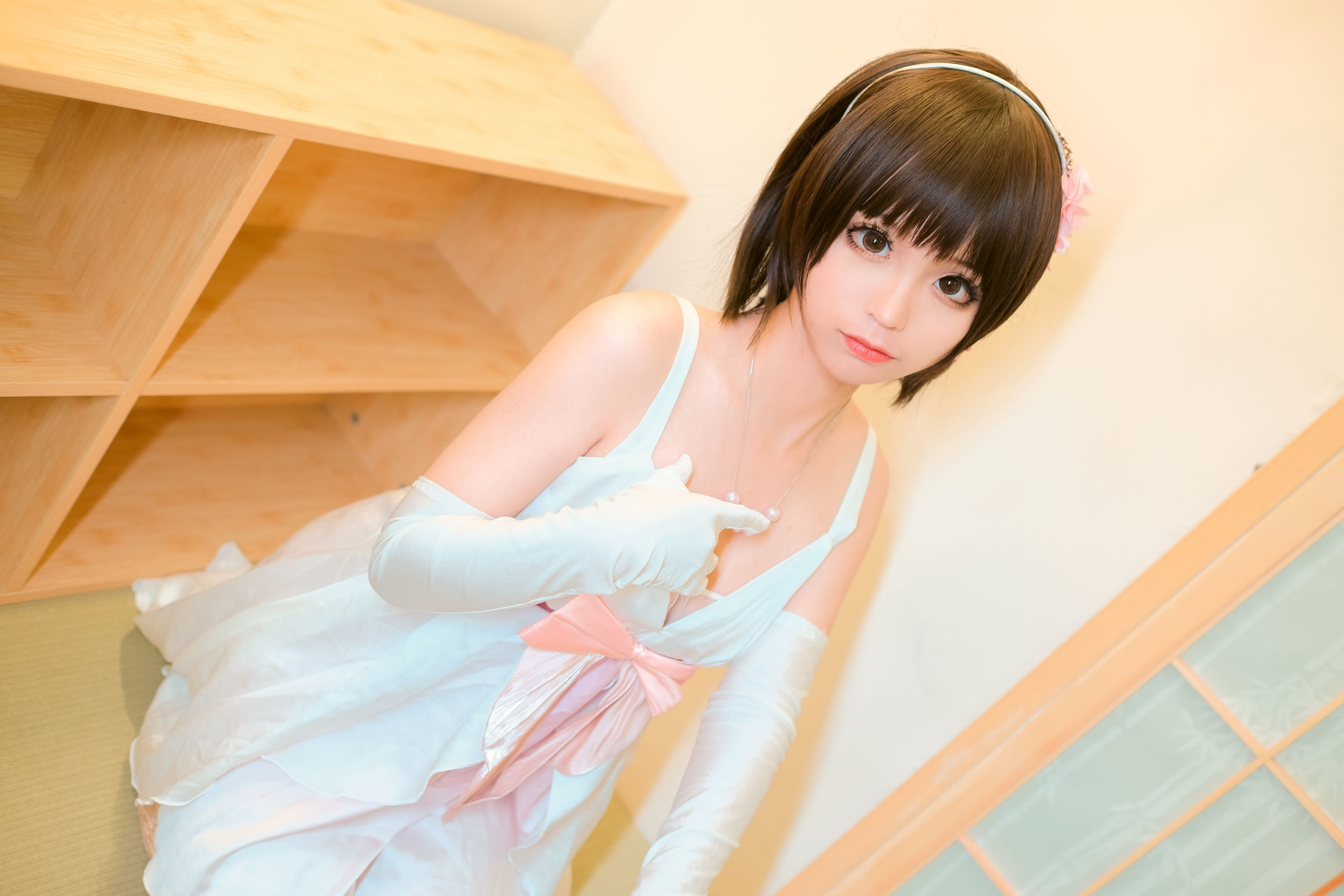 [网络美女] 蠢沫沫 加藤惠礼服 高清手机美女壁纸