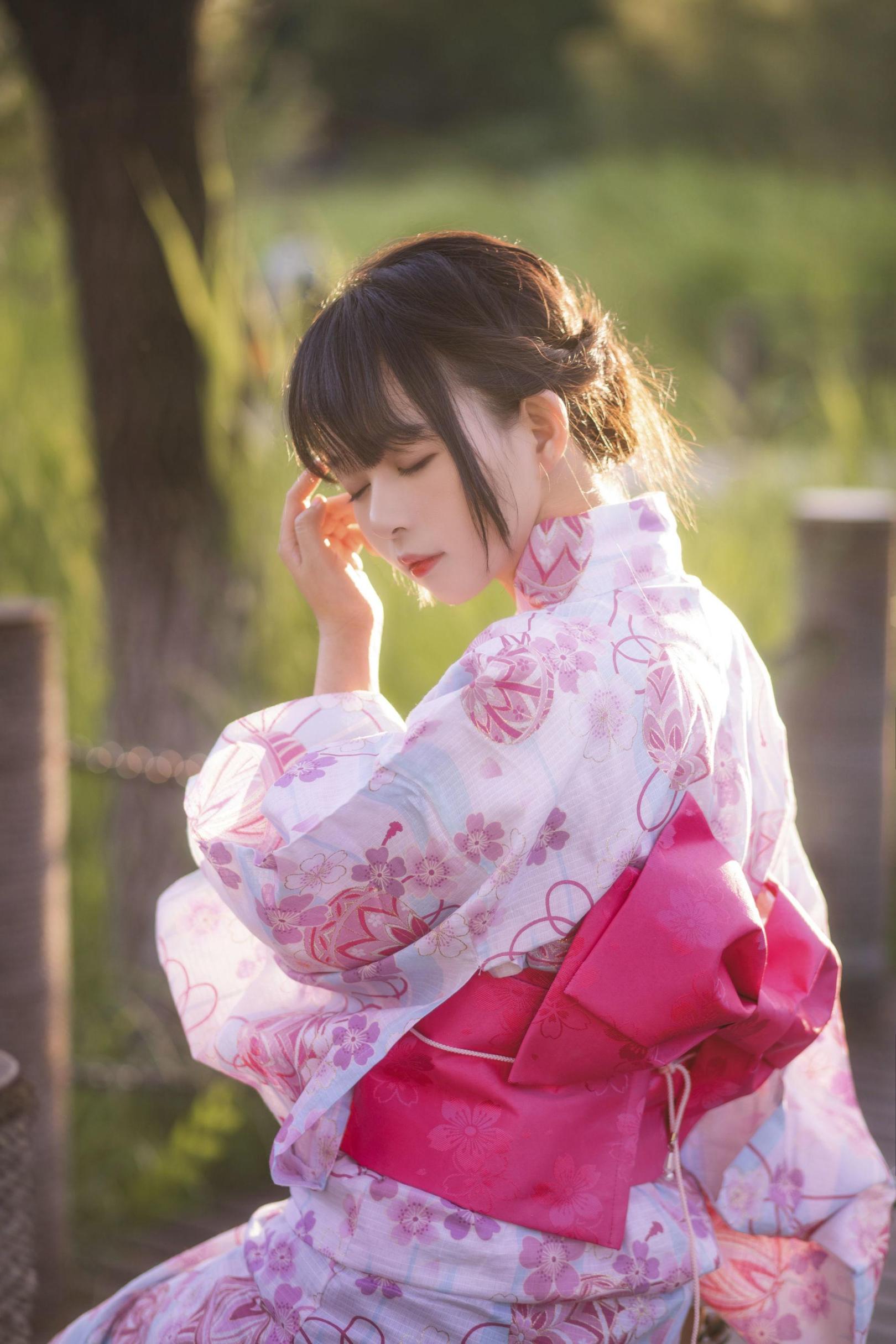 [网络美女] 黑猫猫OvO 和服超进化高清手机美女壁纸12P