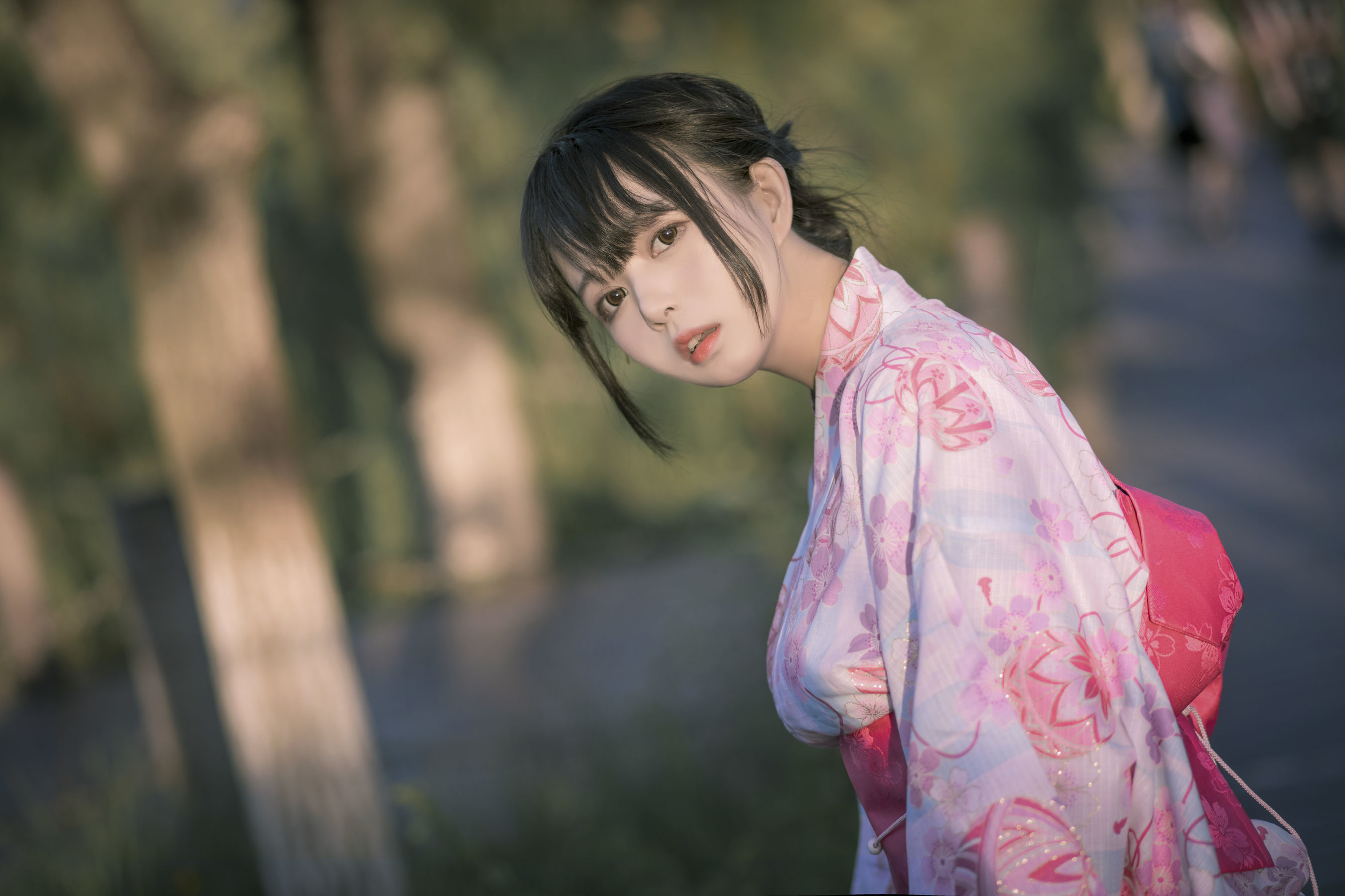 [网络美女] 黑猫猫OvO 和服超进化高清手机美女壁纸13P