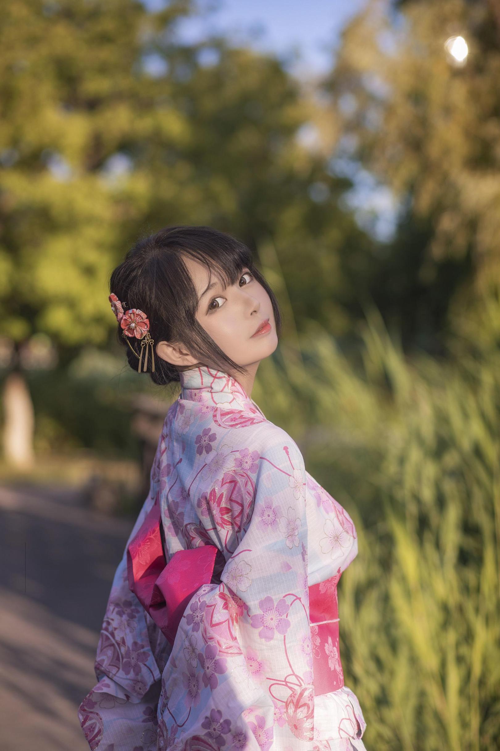 [网络美女] 黑猫猫OvO 和服超进化高清手机美女壁纸8P