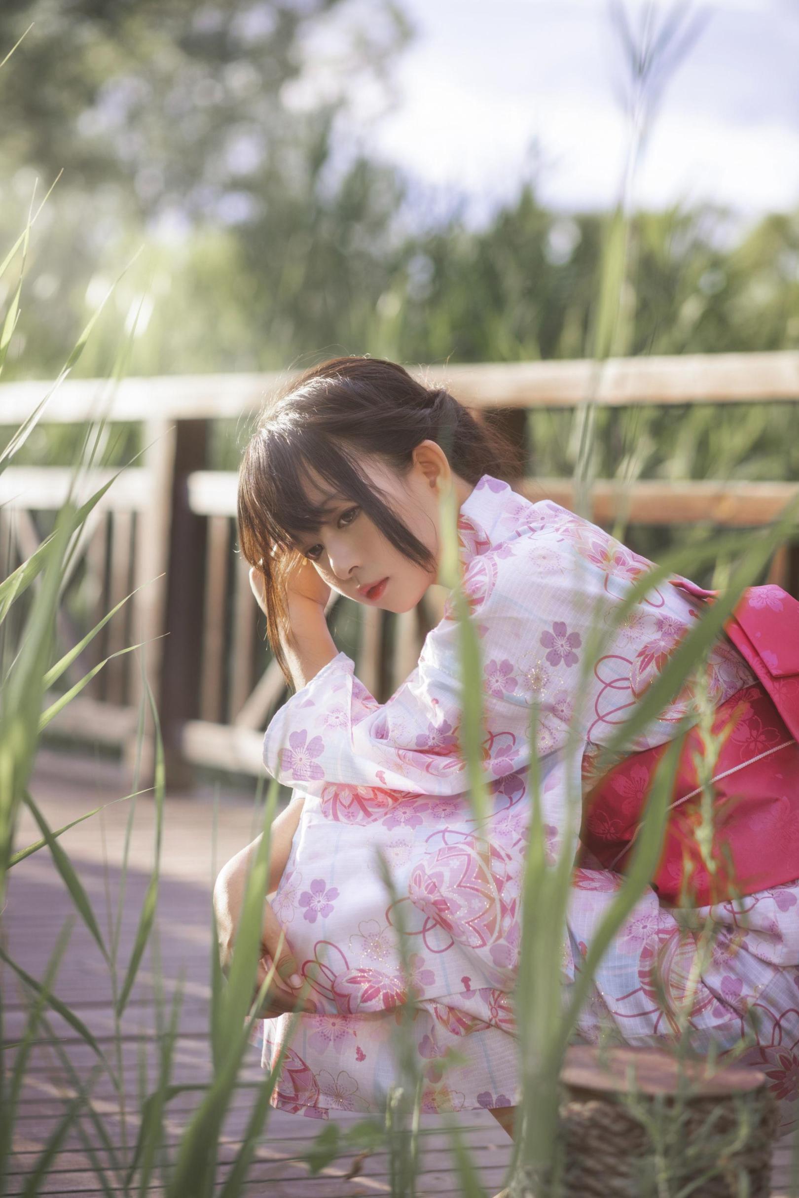 [网络美女] 黑猫猫OvO 和服超进化高清手机美女壁纸6P