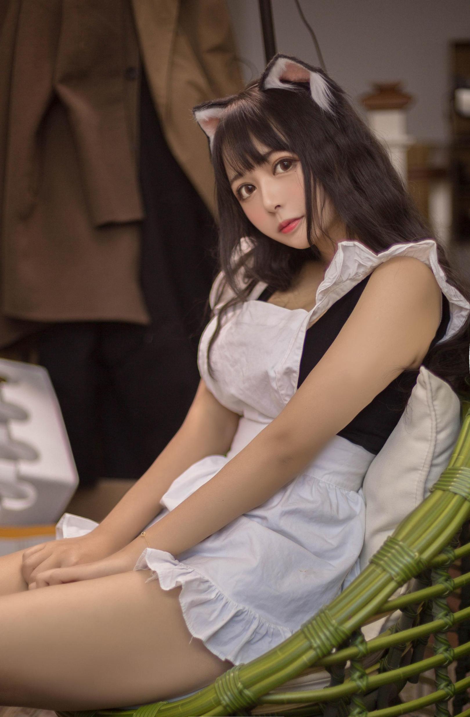 [网络美女] 黑猫猫OvO 厨房高清手机美女壁纸11P