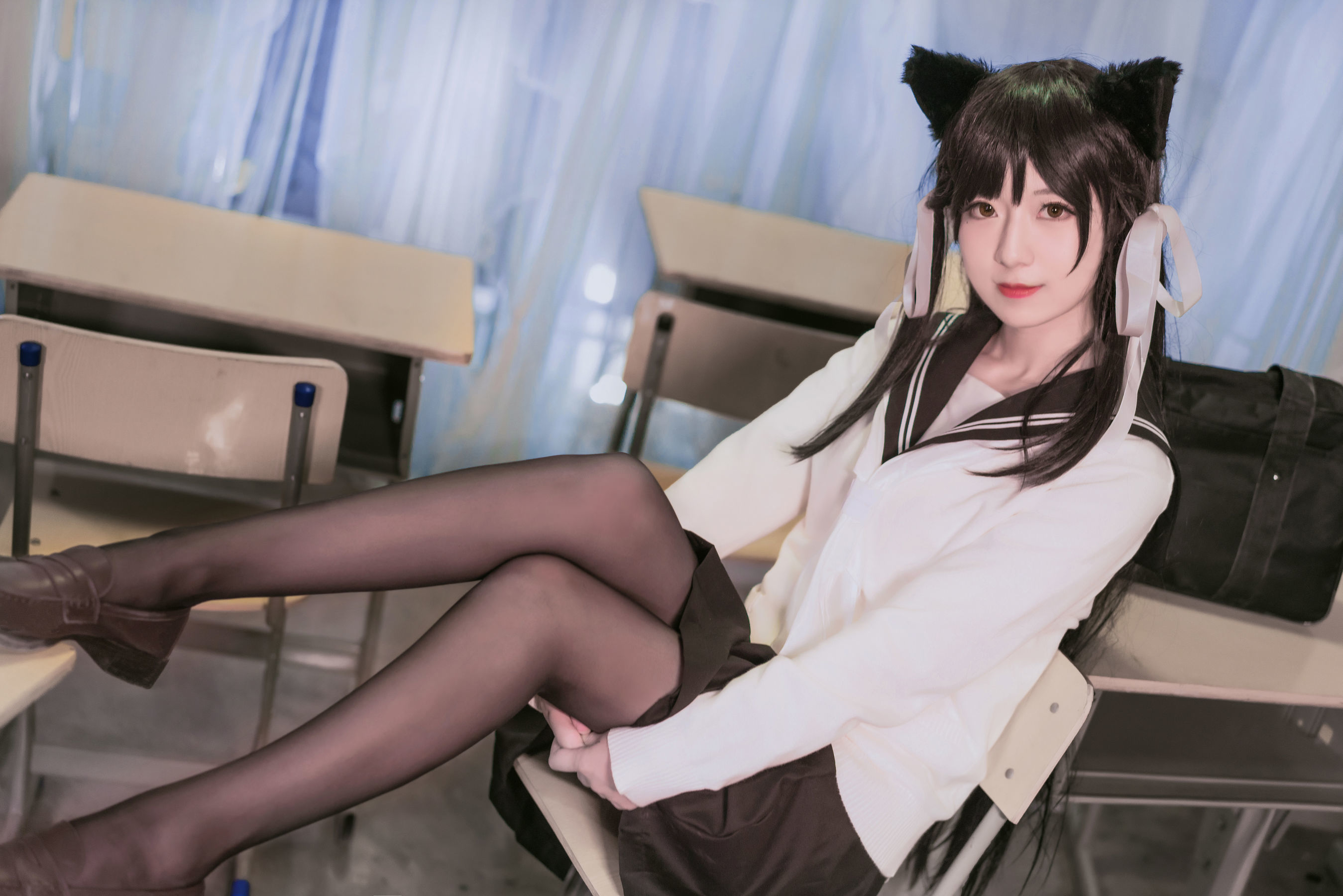 [网络美女] 弥音音ww 爱宕校服高清手机美女壁纸7P