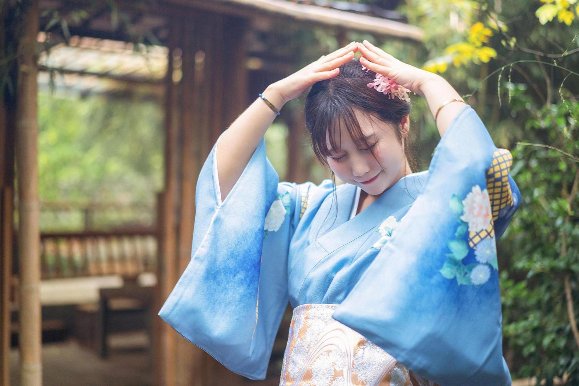 [网络美女] 镜酱 私奔之和服高清手机美女壁纸18P