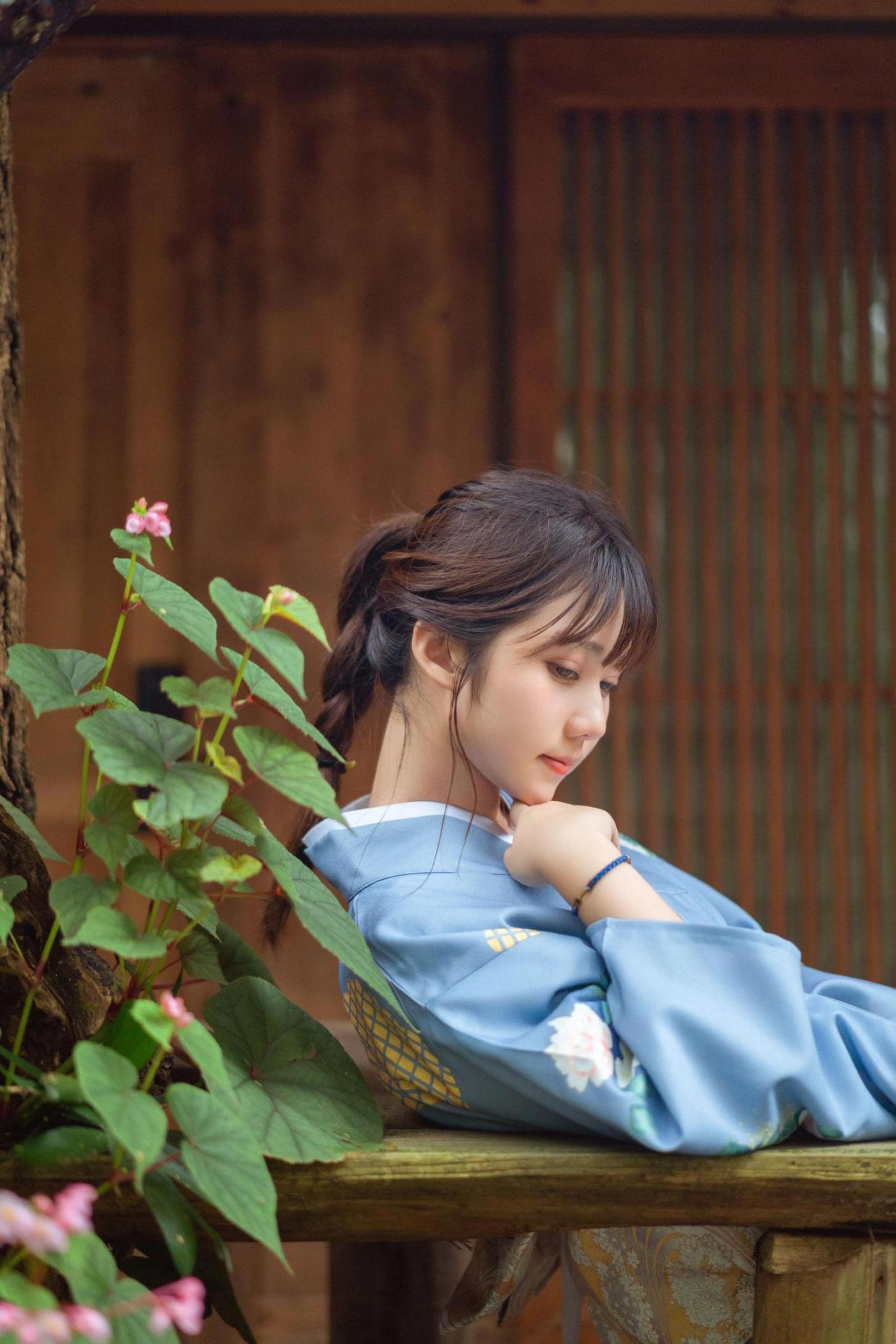 [网络美女] 镜酱 私奔之和服高清手机美女壁纸10P