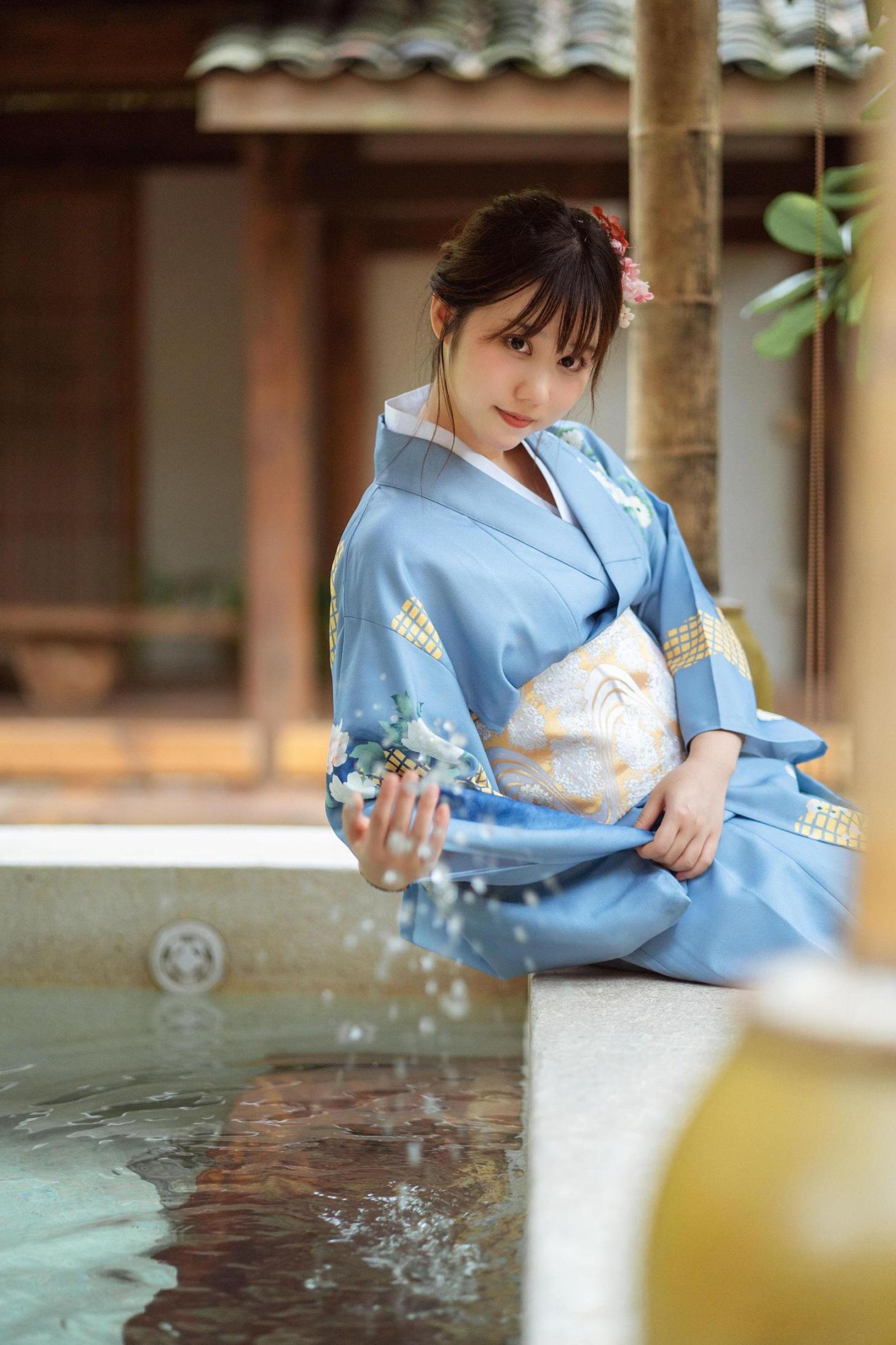 [网络美女] 镜酱 私奔之和服高清手机美女壁纸5P