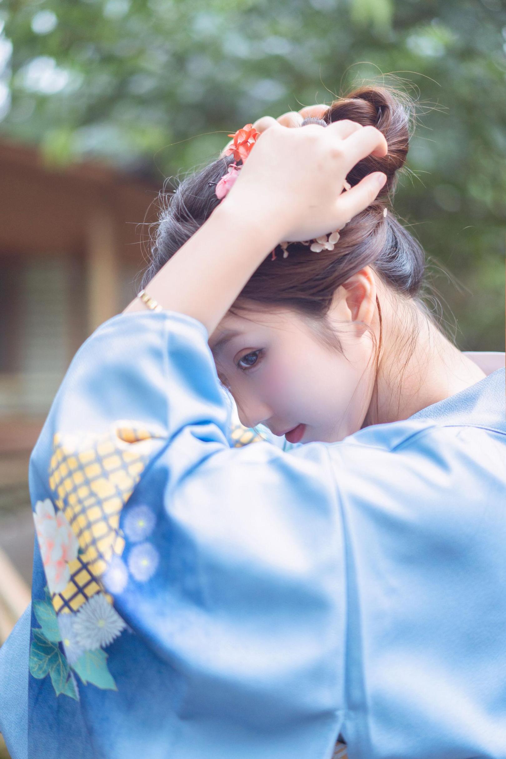 [网络美女] 镜酱 私奔之和服高清手机美女壁纸13P