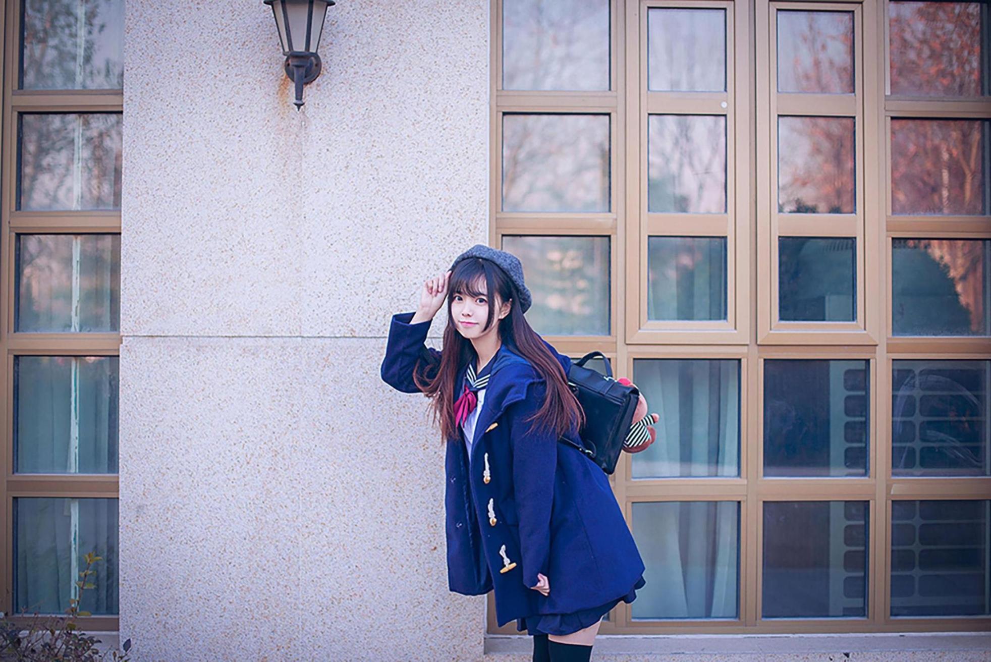 [网络美女] 小野妹子w JK黑丝高清手机美女壁纸8P