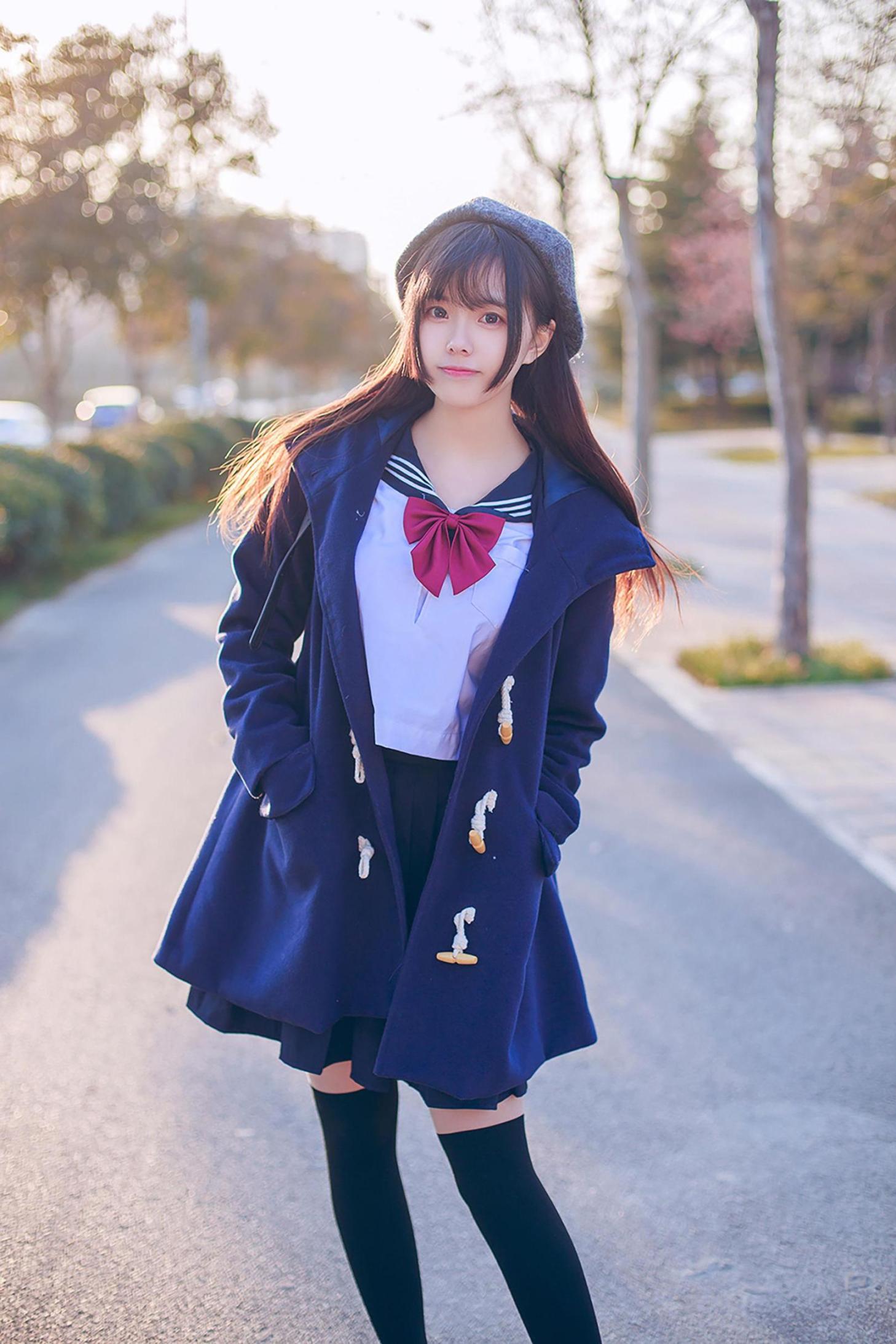 [网络美女] 小野妹子w JK黑丝高清手机美女壁纸4P