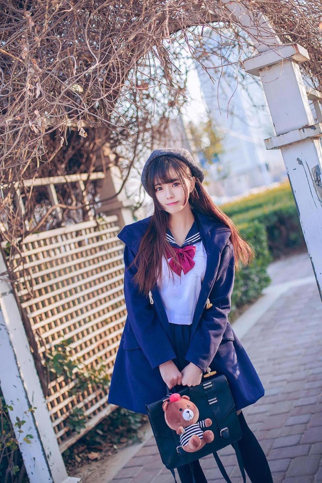 [网络美女] 小野妹子w JK黑丝高清手机美女壁纸9P