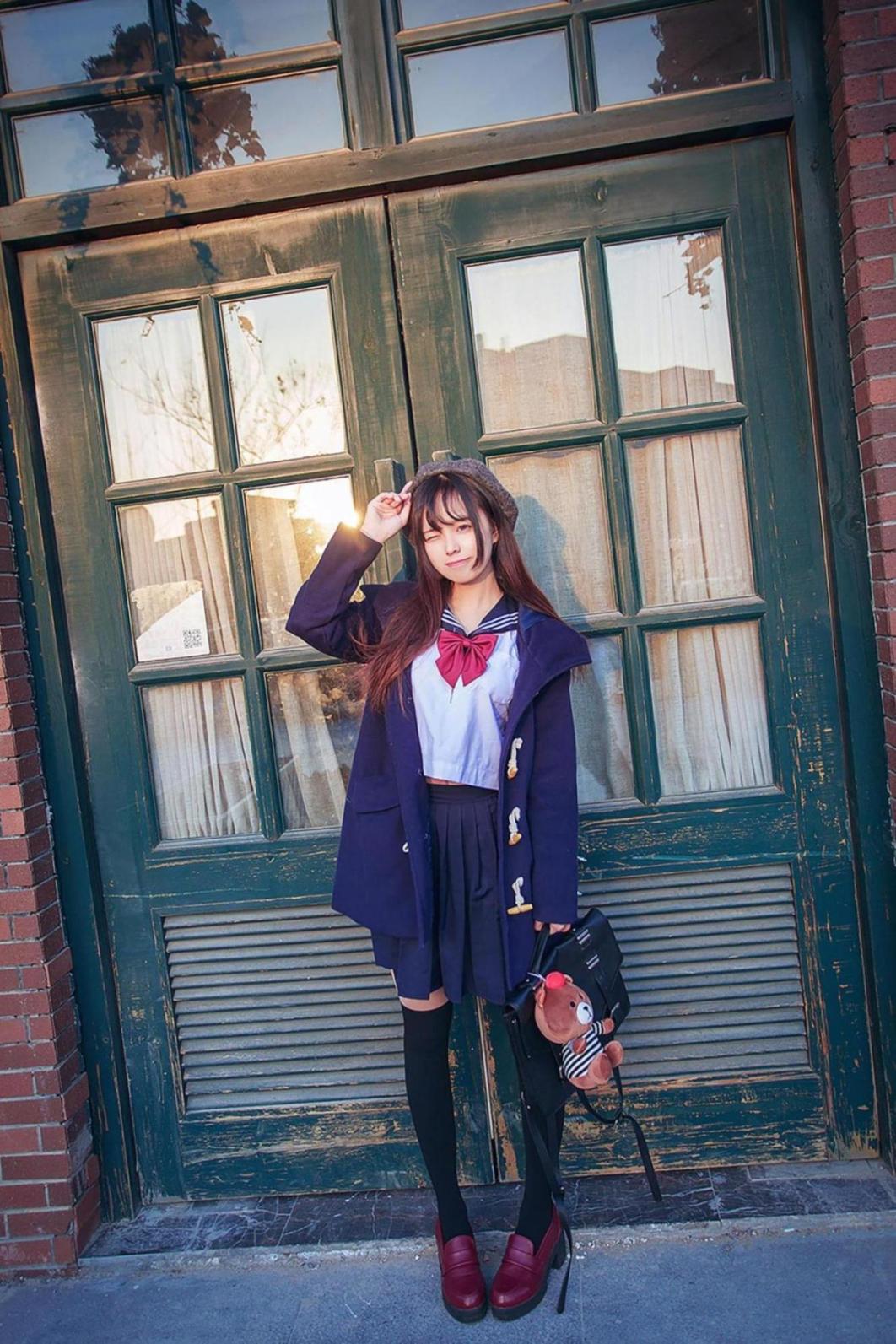 [网络美女] 小野妹子w JK黑丝高清手机美女壁纸7P