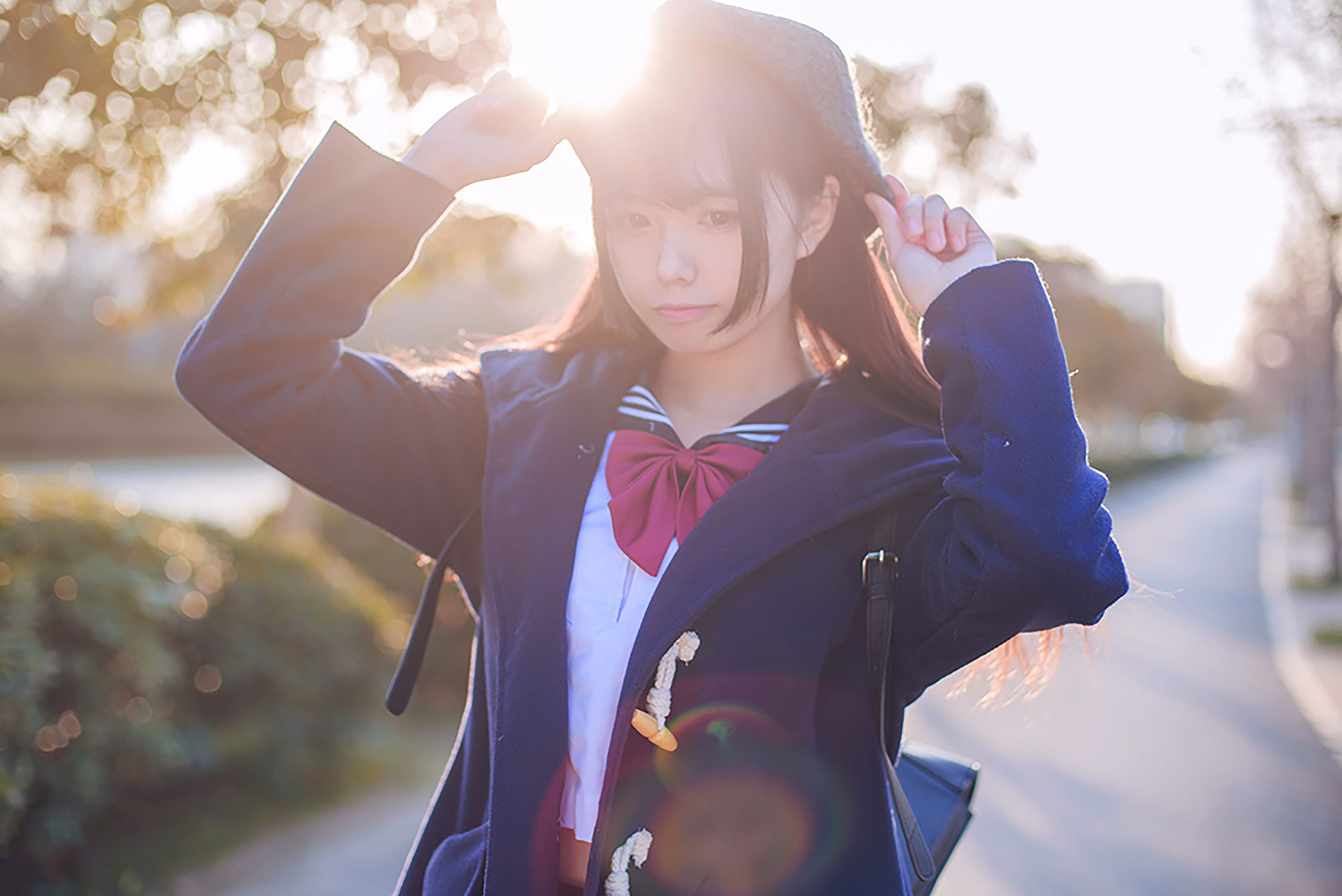 [网络美女] 小野妹子w JK黑丝高清手机美女壁纸2P