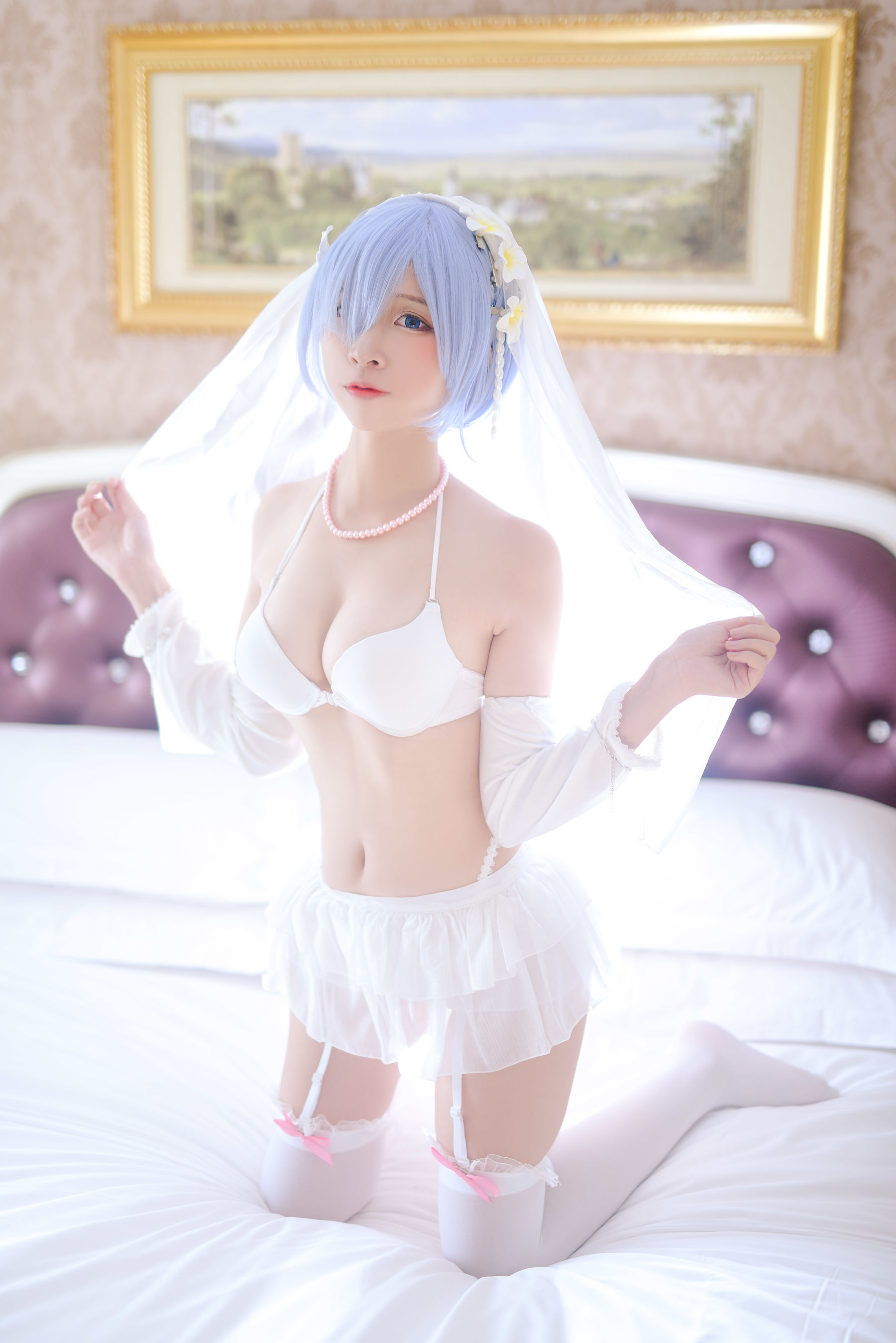 [网络美女] 二佐Nisa 蕾姆婚纱 高清手机美女壁纸