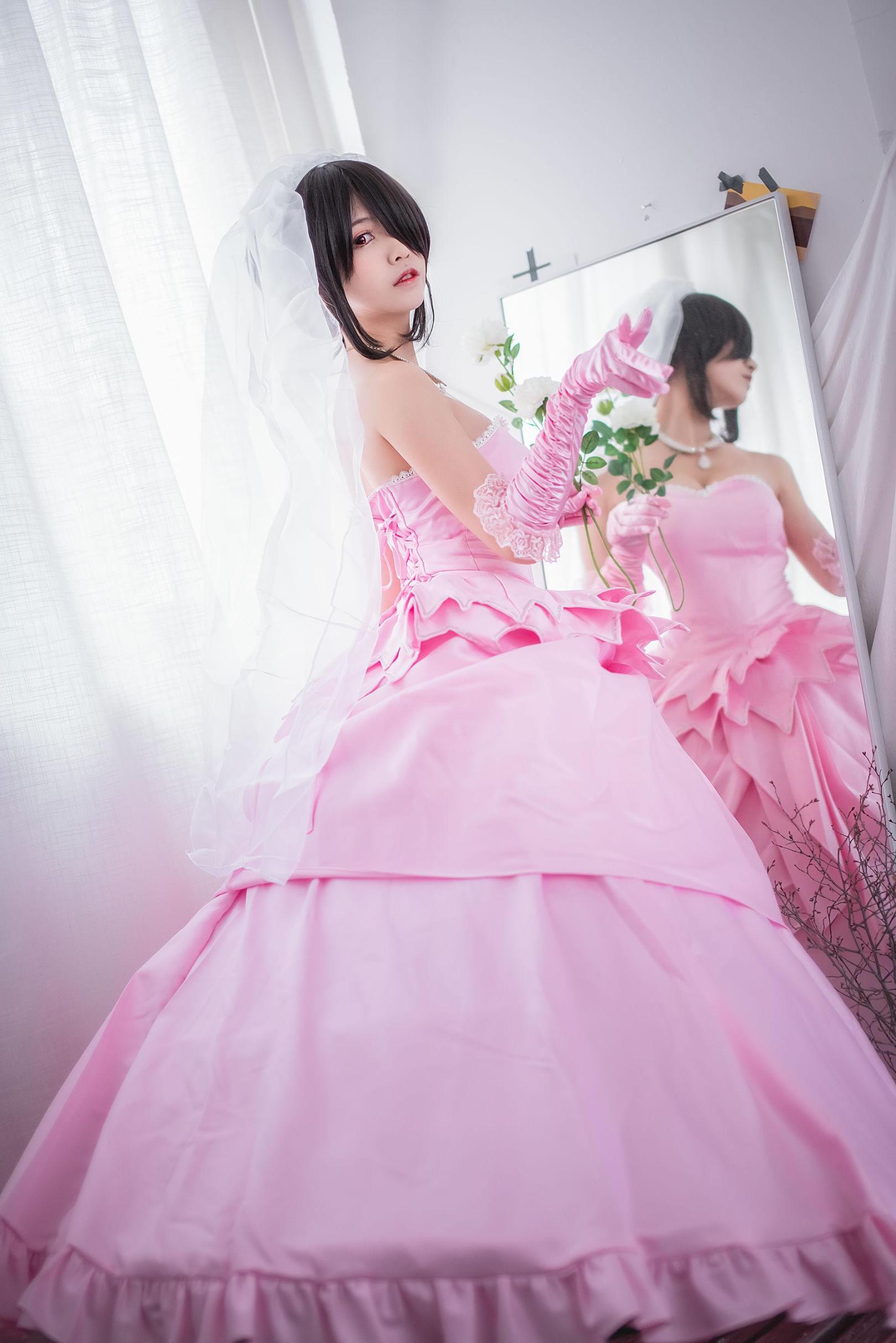 [网络美女] 鳗鱼霏儿 狂三系列 婚纱高清手机美女壁纸6P