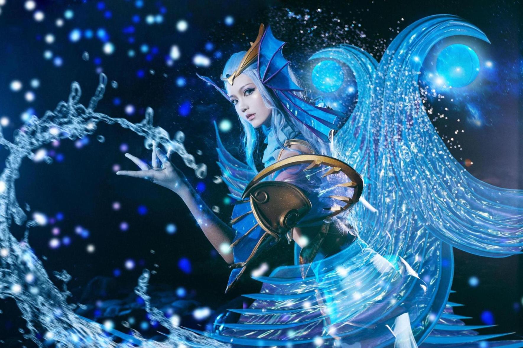 [网络美女] 戚顾儿 王者荣耀 武则天海洋之心高清手机美女壁纸12P