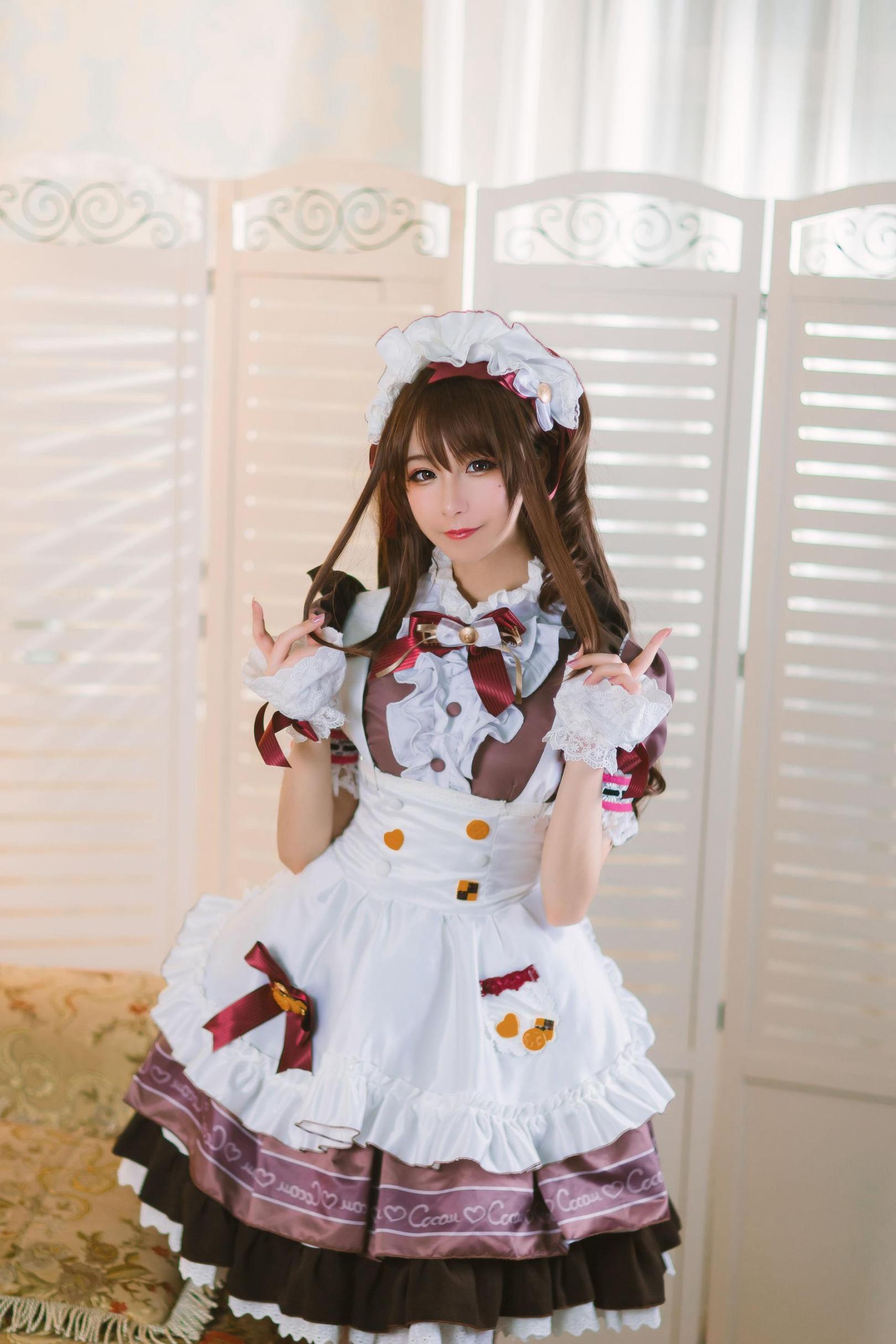 [网络美女] 拼音拼嘤嘤 卯月女仆高清手机美女壁纸3P