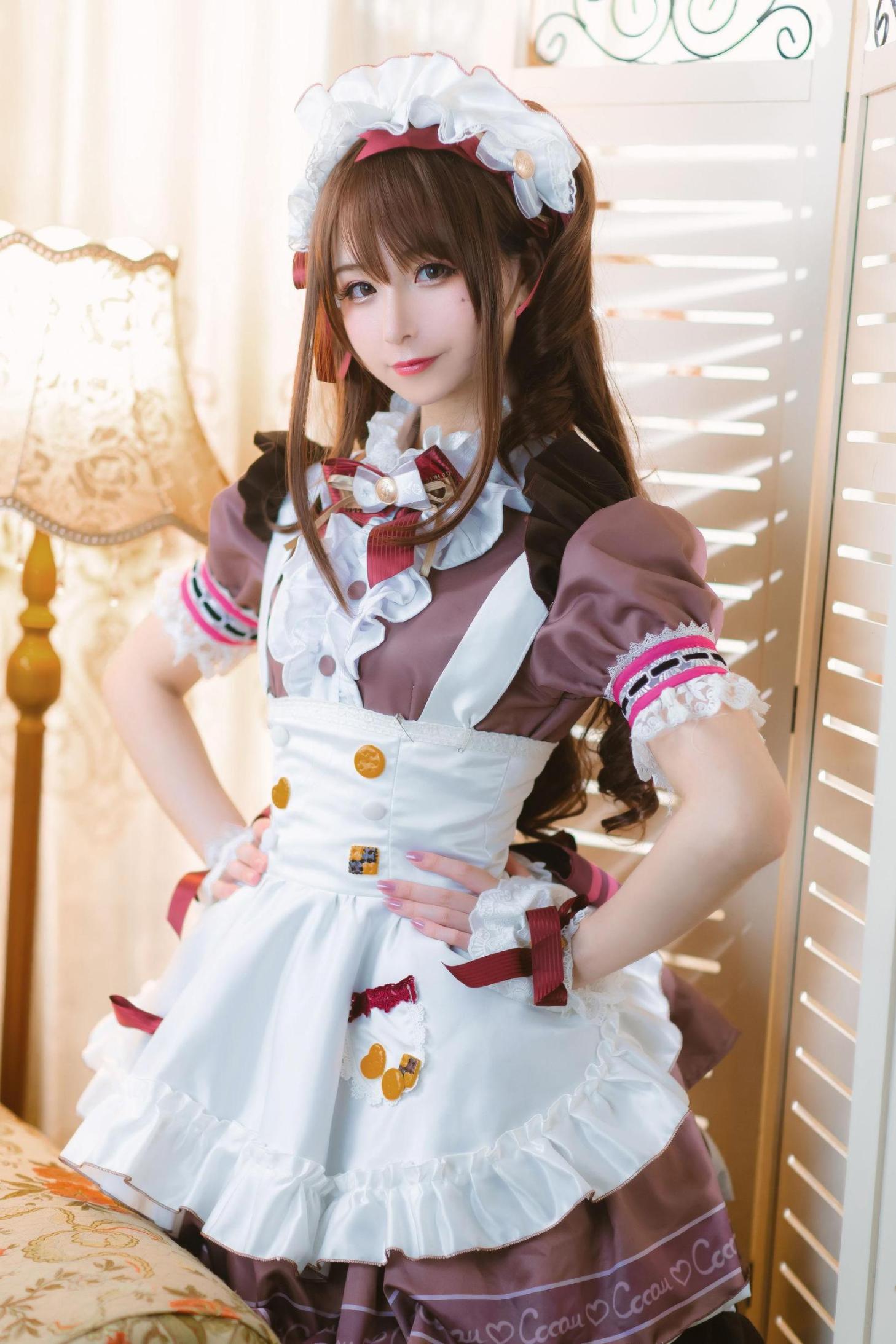 [网络美女] 拼音拼嘤嘤 卯月女仆高清手机美女壁纸7P