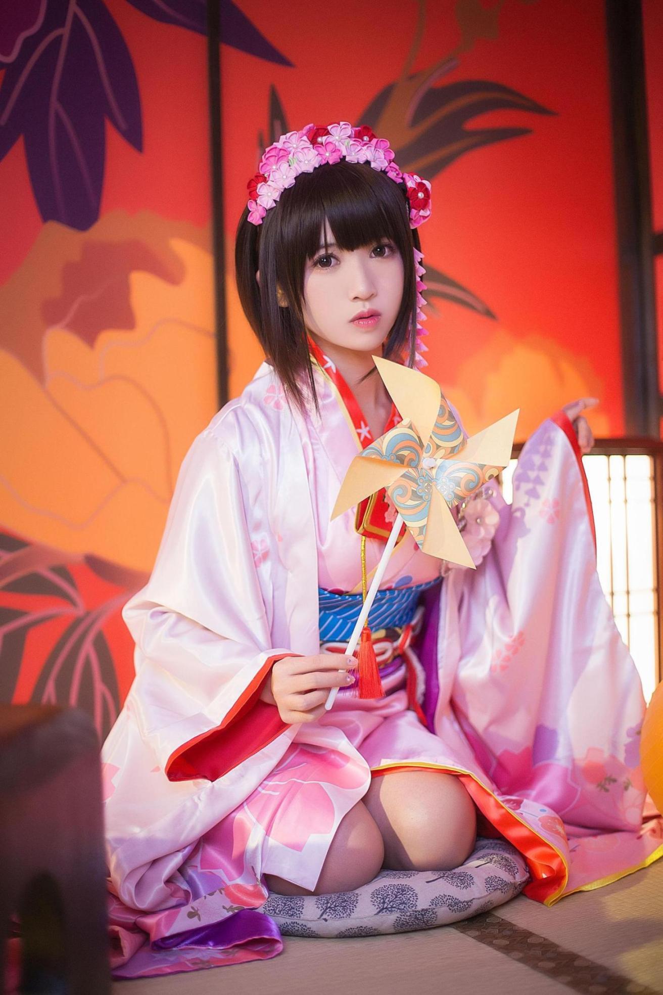 [网络美女] 鳗鱼霏儿 圣人惠 和服高清手机美女壁纸8P