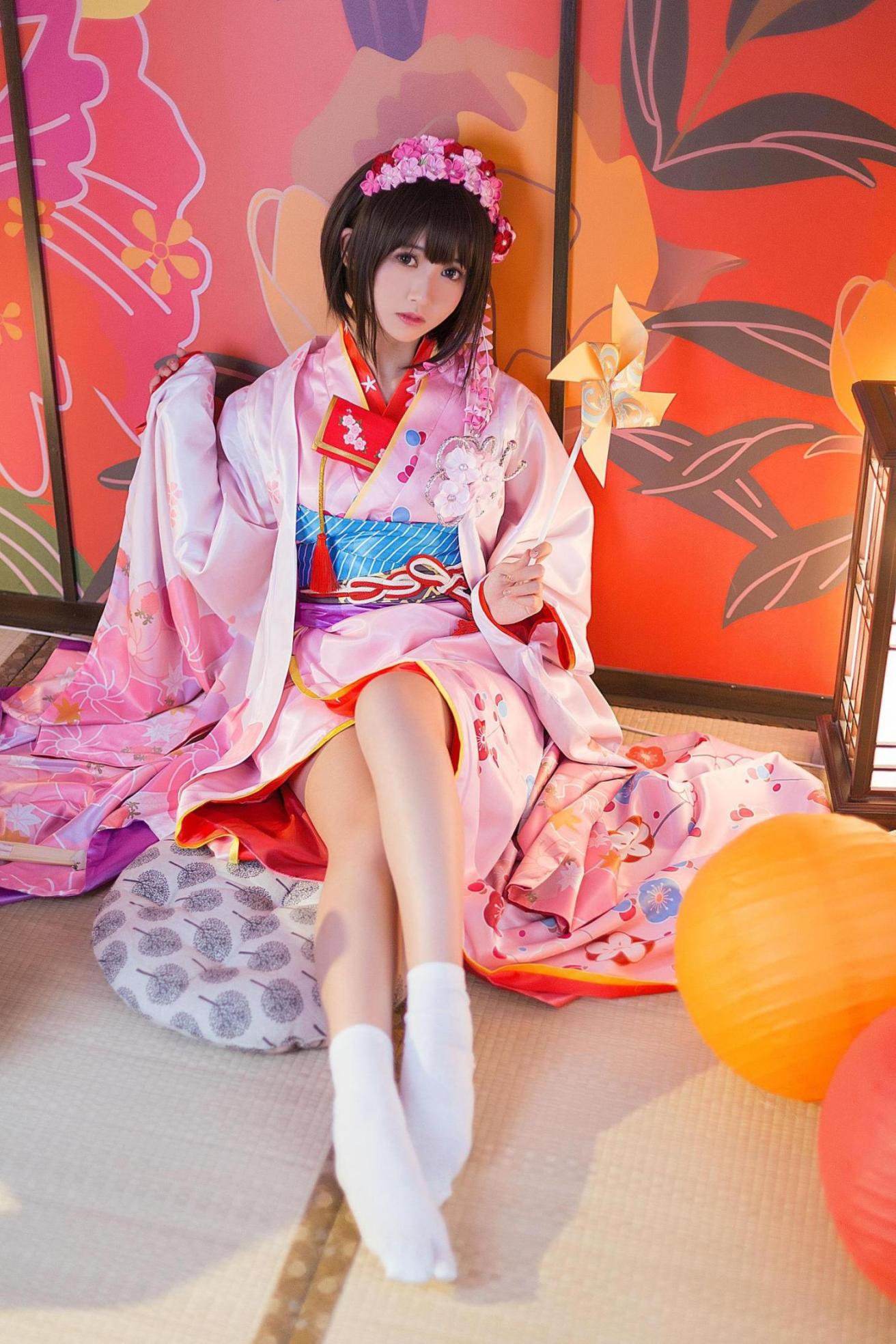 [网络美女] 鳗鱼霏儿 圣人惠 和服高清手机美女壁纸11P