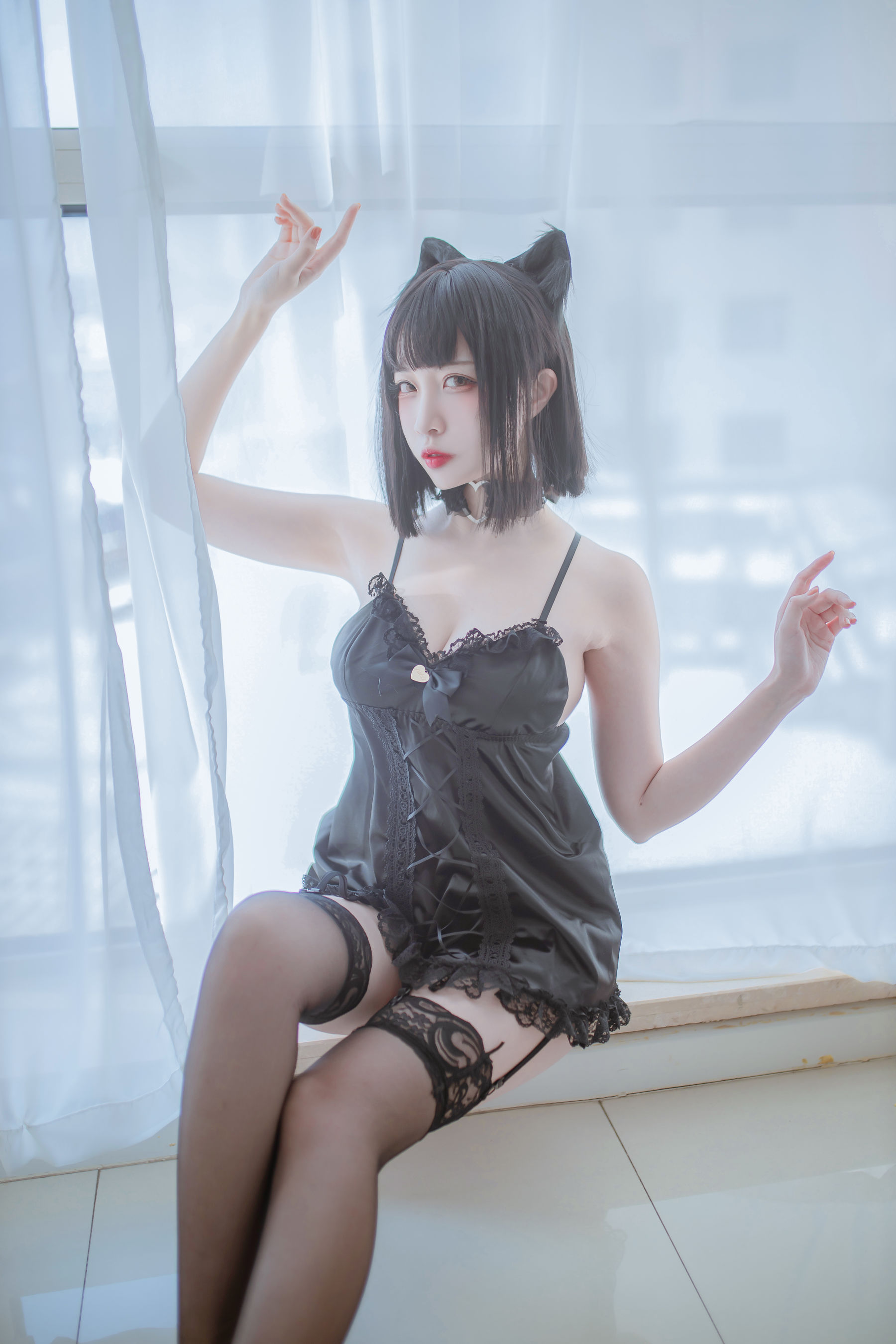 [网络美女] 日奈娇 私房双人猫耳 高清手机美女壁纸