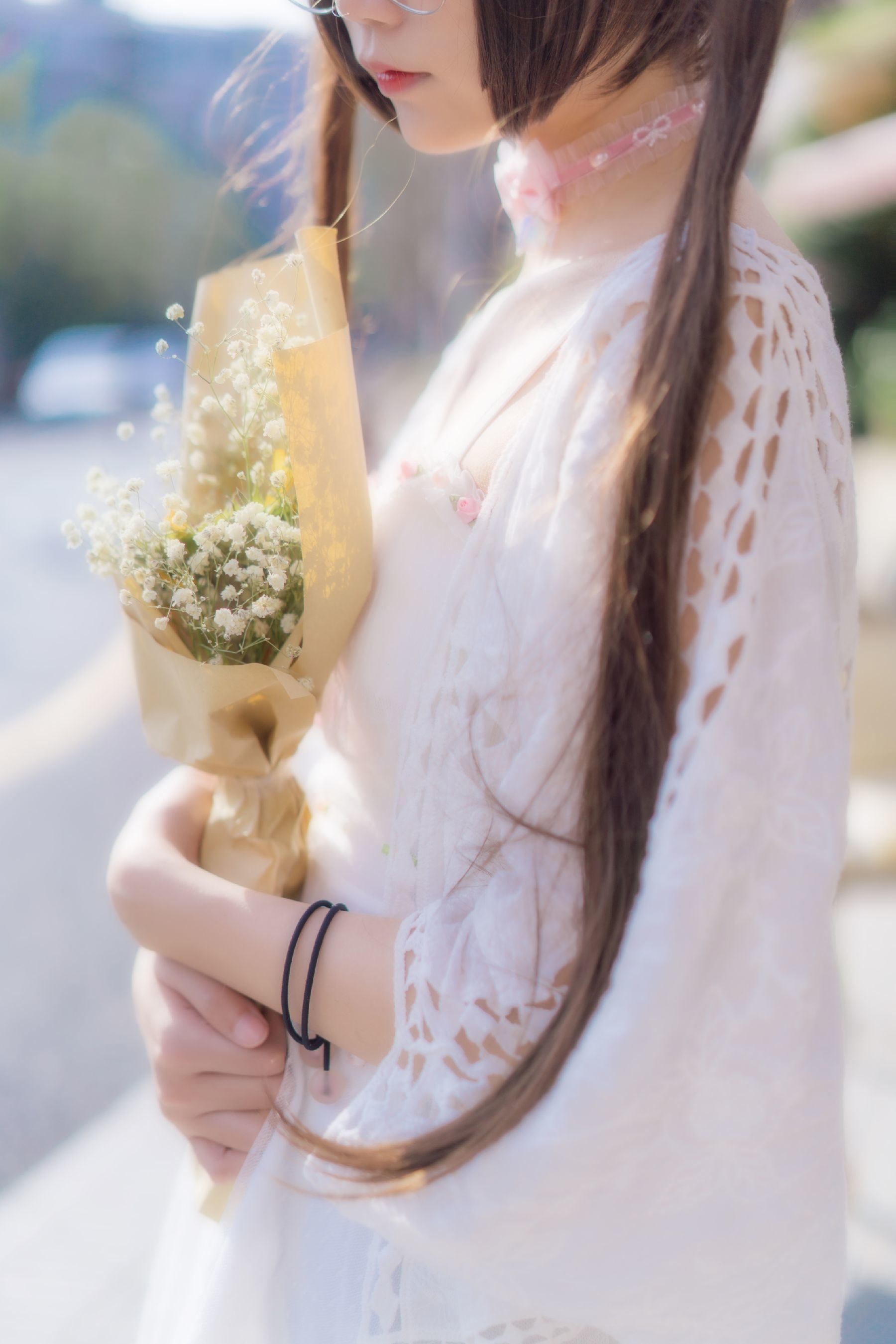 [网络美女] 五更百鬼 日常 双马尾高清手机美女壁纸8P