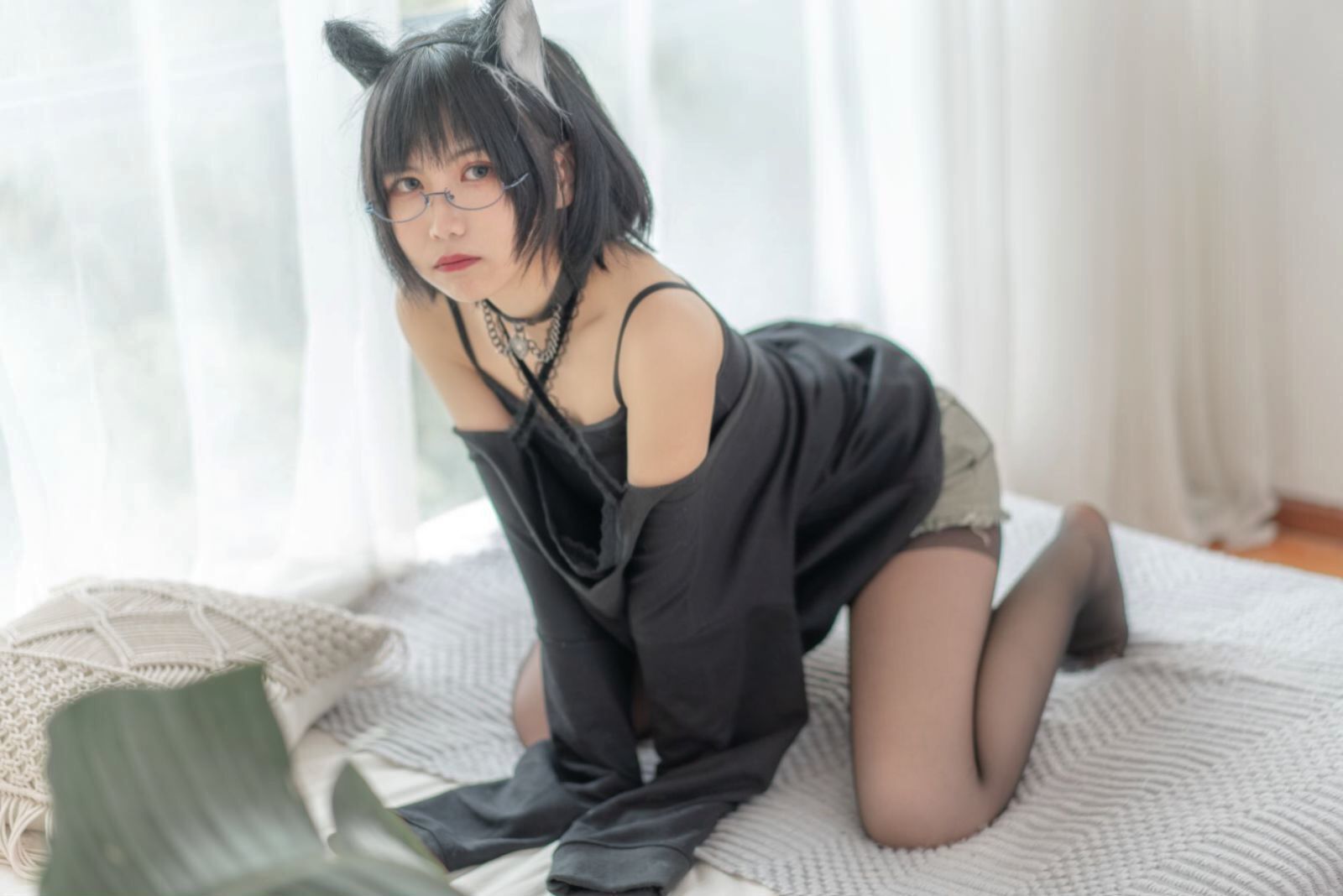 [网络美女] 逐月su 日常猫娘高清手机美女壁纸16P