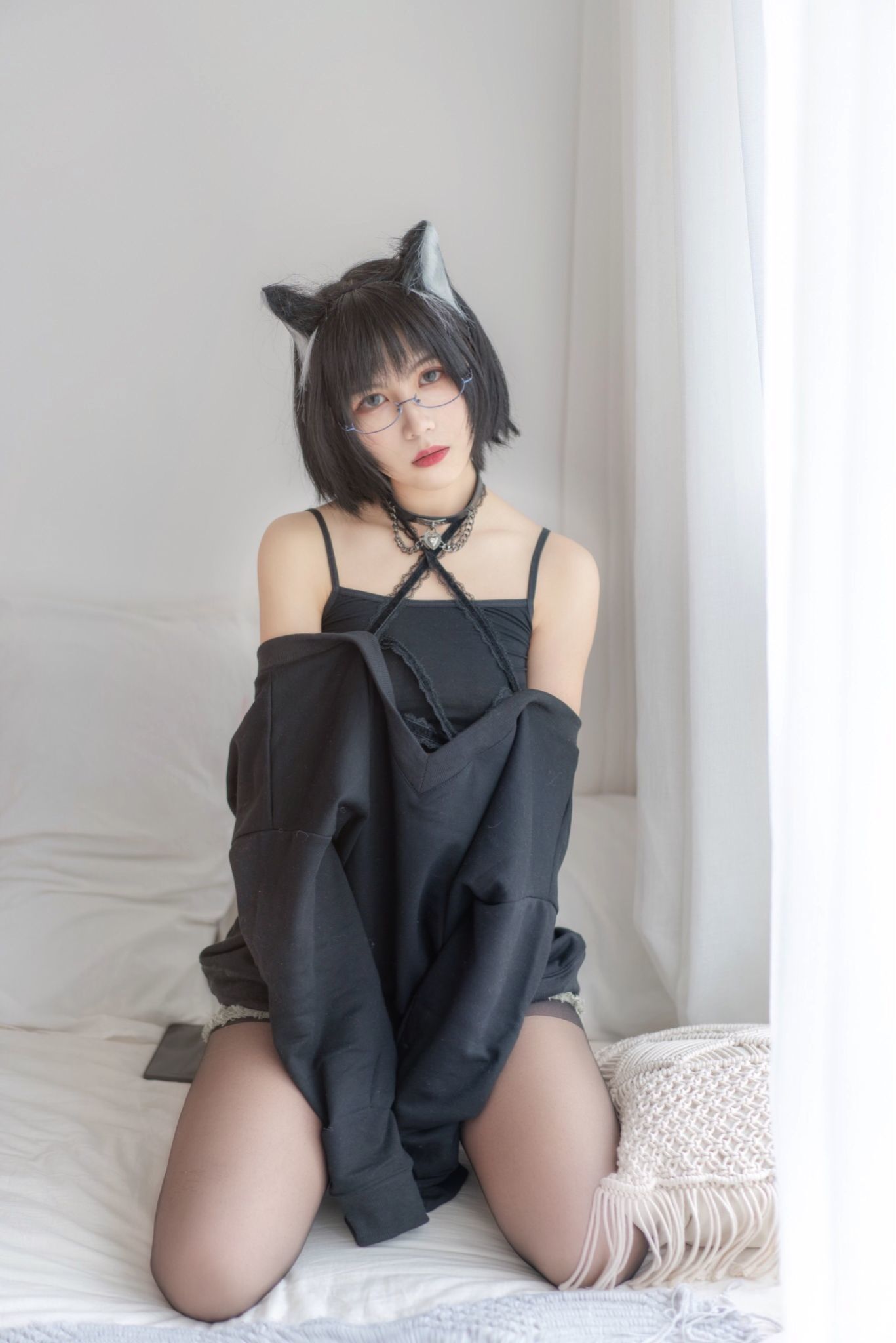 [网络美女] 逐月su 日常猫娘高清手机美女壁纸25P