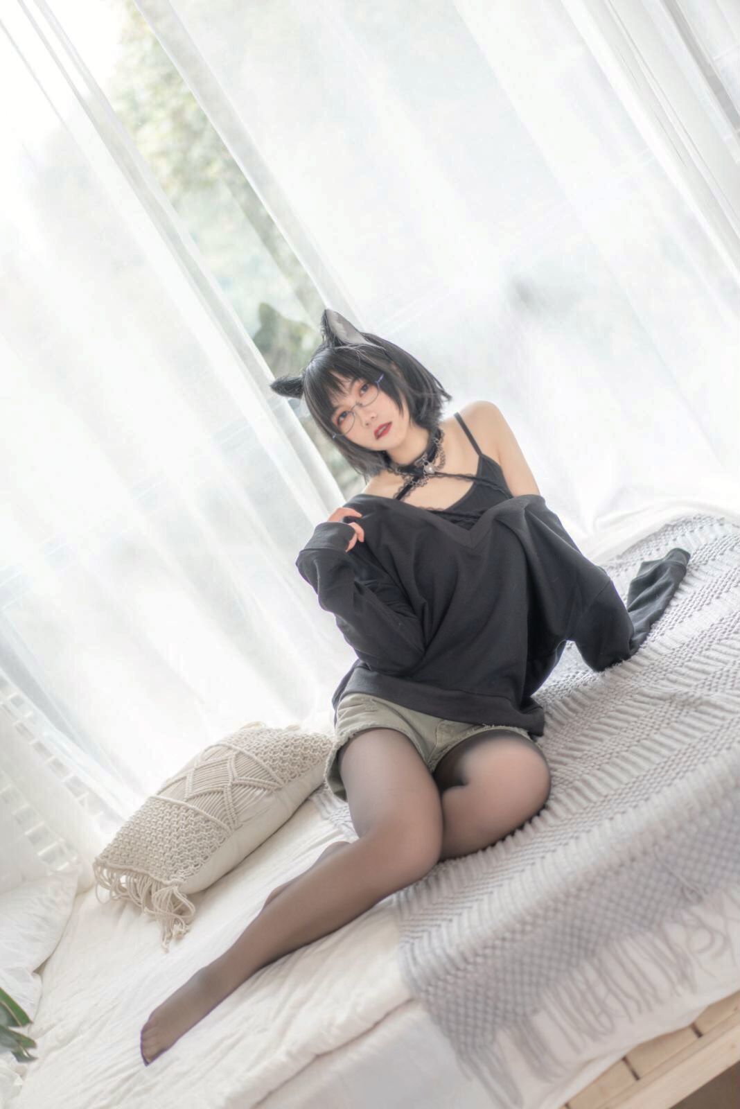 [网络美女] 逐月su 日常猫娘高清手机美女壁纸15P