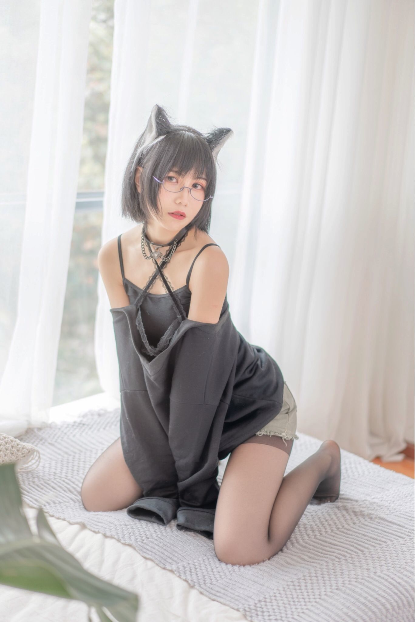 [网络美女] 逐月su 日常猫娘高清手机美女壁纸21P