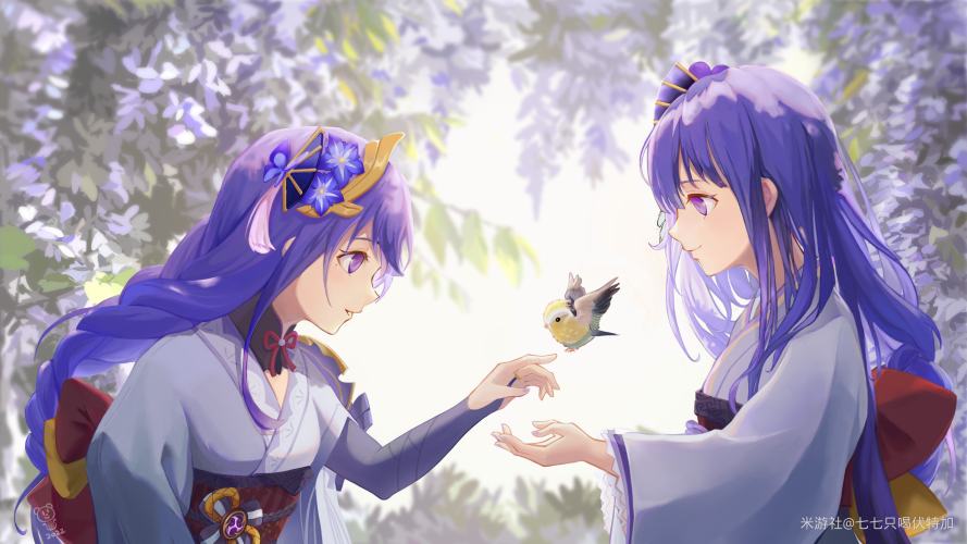 [网络美女] 网络美女 雷电将军壁纸高清手机美女壁纸7P