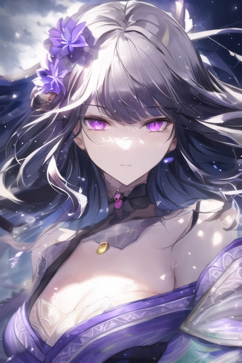 [网络美女] 网络美女 雷电将军壁纸高清手机美女壁纸4P