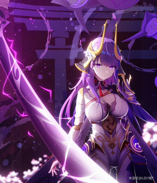 [网络美女] 网络美女 雷电将军壁纸高清手机美女壁纸2P