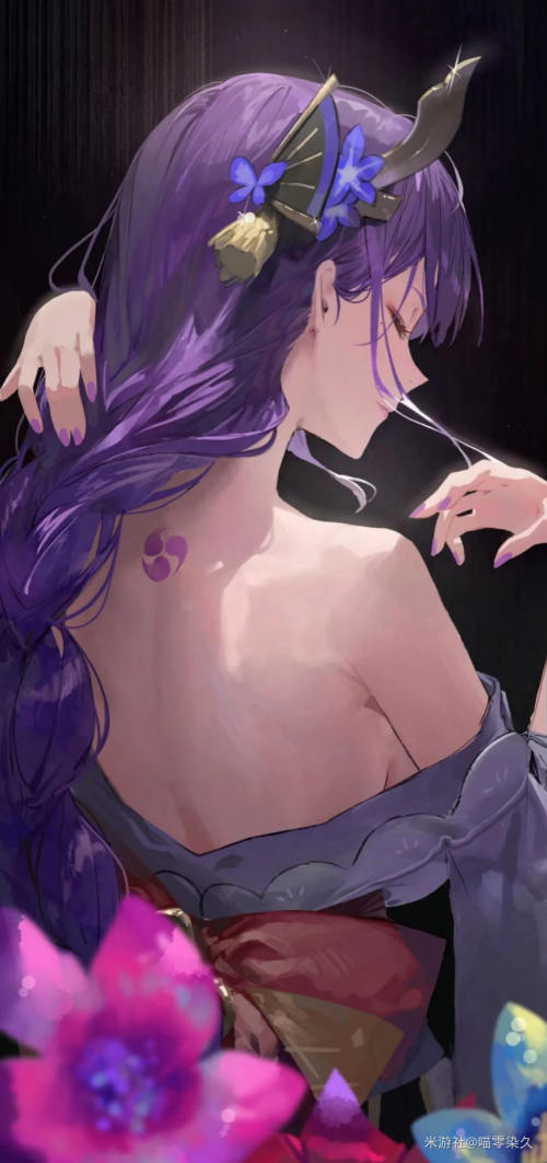 [网络美女] 网络美女 雷电将军壁纸高清手机美女壁纸36P