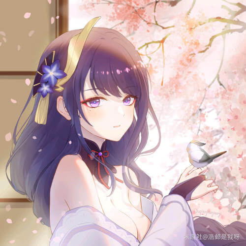 [网络美女] 网络美女 雷电将军壁纸高清手机美女壁纸41P