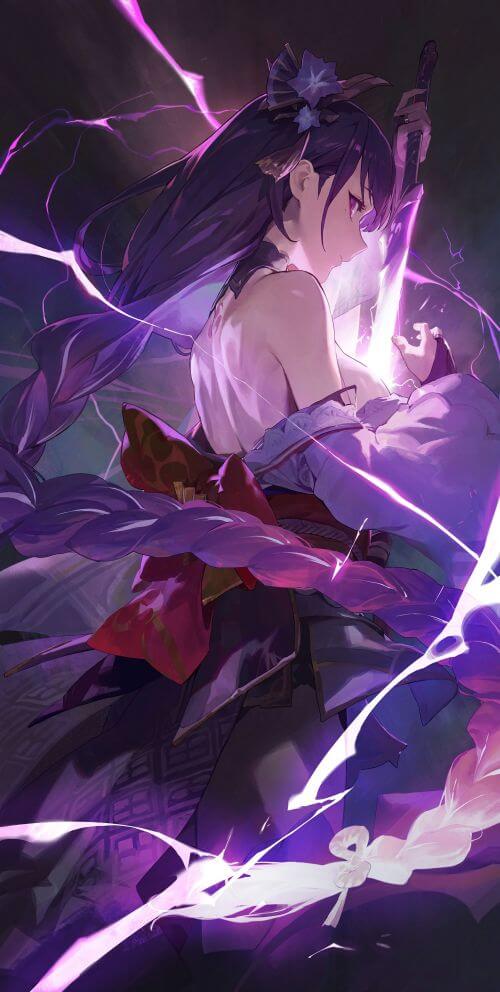 [网络美女] 网络美女 雷电将军壁纸高清手机美女壁纸43P