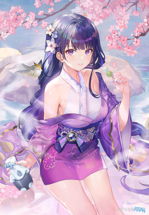 [网络美女] 网络美女 雷电将军壁纸高清手机美女壁纸52P