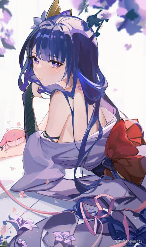 [网络美女] 网络美女 雷电将军壁纸高清手机美女壁纸51P