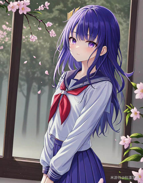 [网络美女] 网络美女 雷电将军壁纸高清手机美女壁纸53P