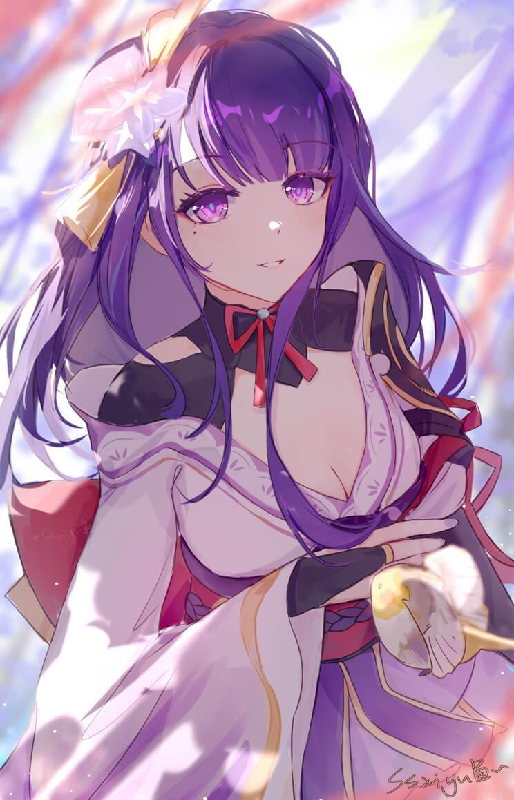 [网络美女] 网络美女 雷电将军壁纸高清手机美女壁纸49P